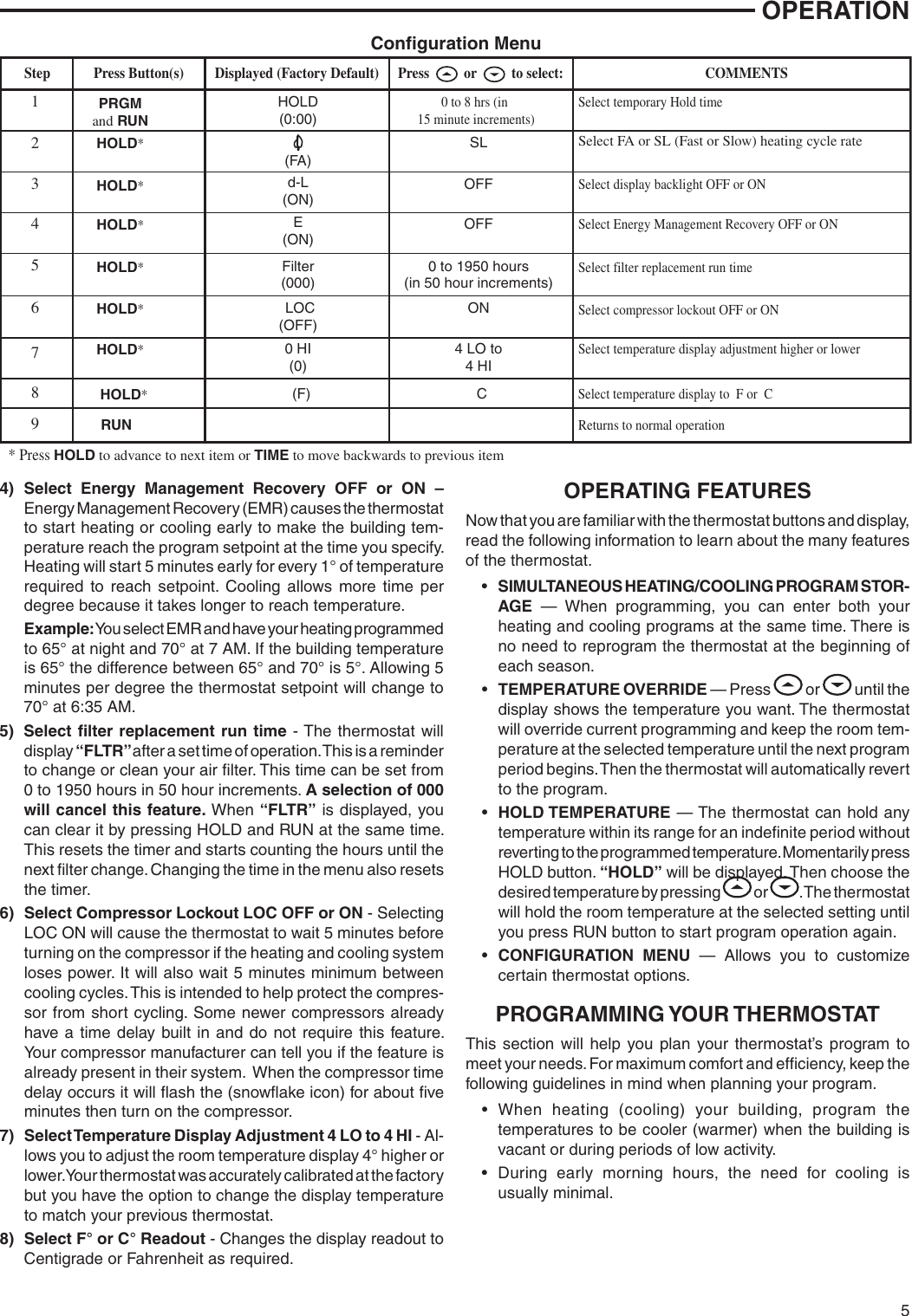 Page 5 of 8 - White-Rodgers White-Rodgers-1F87-361-White-Rodgers-80-Series-Single-Stage-Thermostat-Installation-And-Operation-Instructions- 1F87_361_37-6763B  White-rodgers-1f87-361-white-rodgers-80-series-single-stage-thermostat-installation-and-operation-instructions