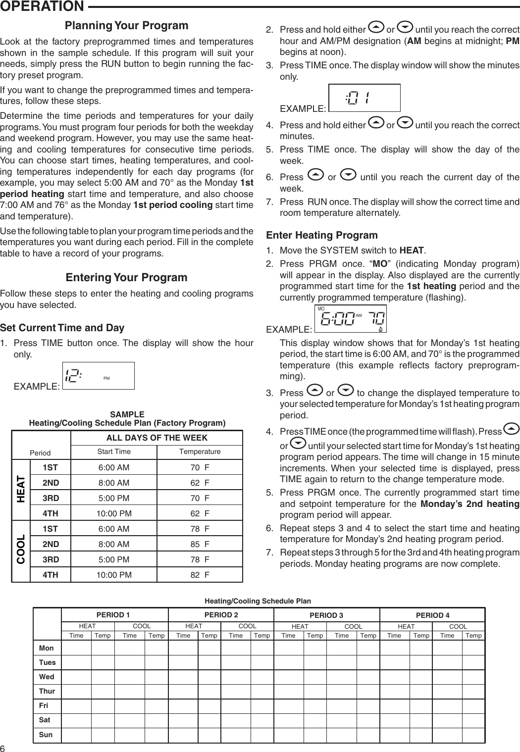 Page 6 of 8 - White-Rodgers White-Rodgers-1F87-361-White-Rodgers-80-Series-Single-Stage-Thermostat-Installation-And-Operation-Instructions- 1F87_361_37-6763B  White-rodgers-1f87-361-white-rodgers-80-series-single-stage-thermostat-installation-and-operation-instructions