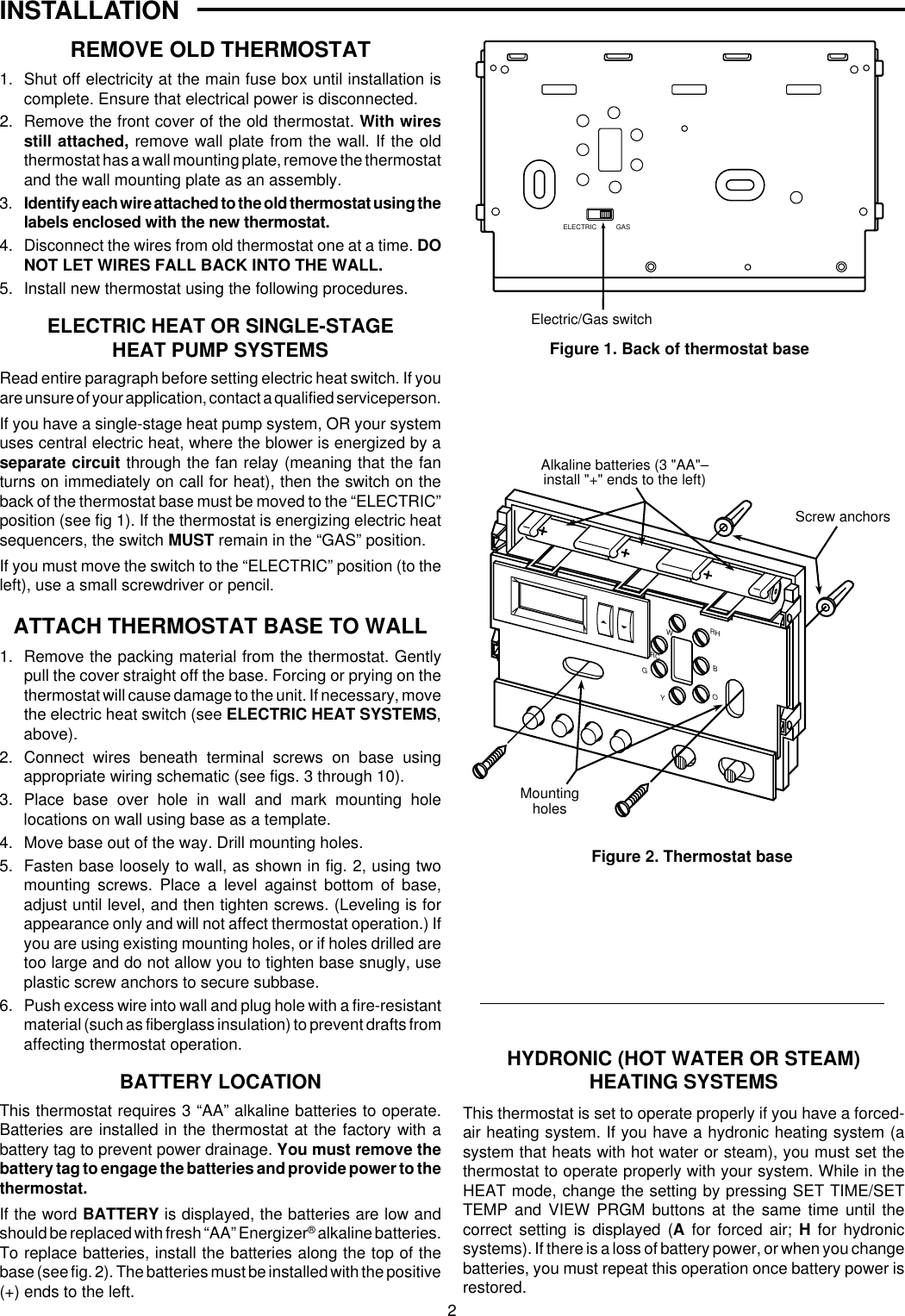 Page 2 of 8 - White-Rodgers White-Rodgers-1F87-51-Operating-Instructions- 1F87-51 (37-5323E)  White-rodgers-1f87-51-operating-instructions