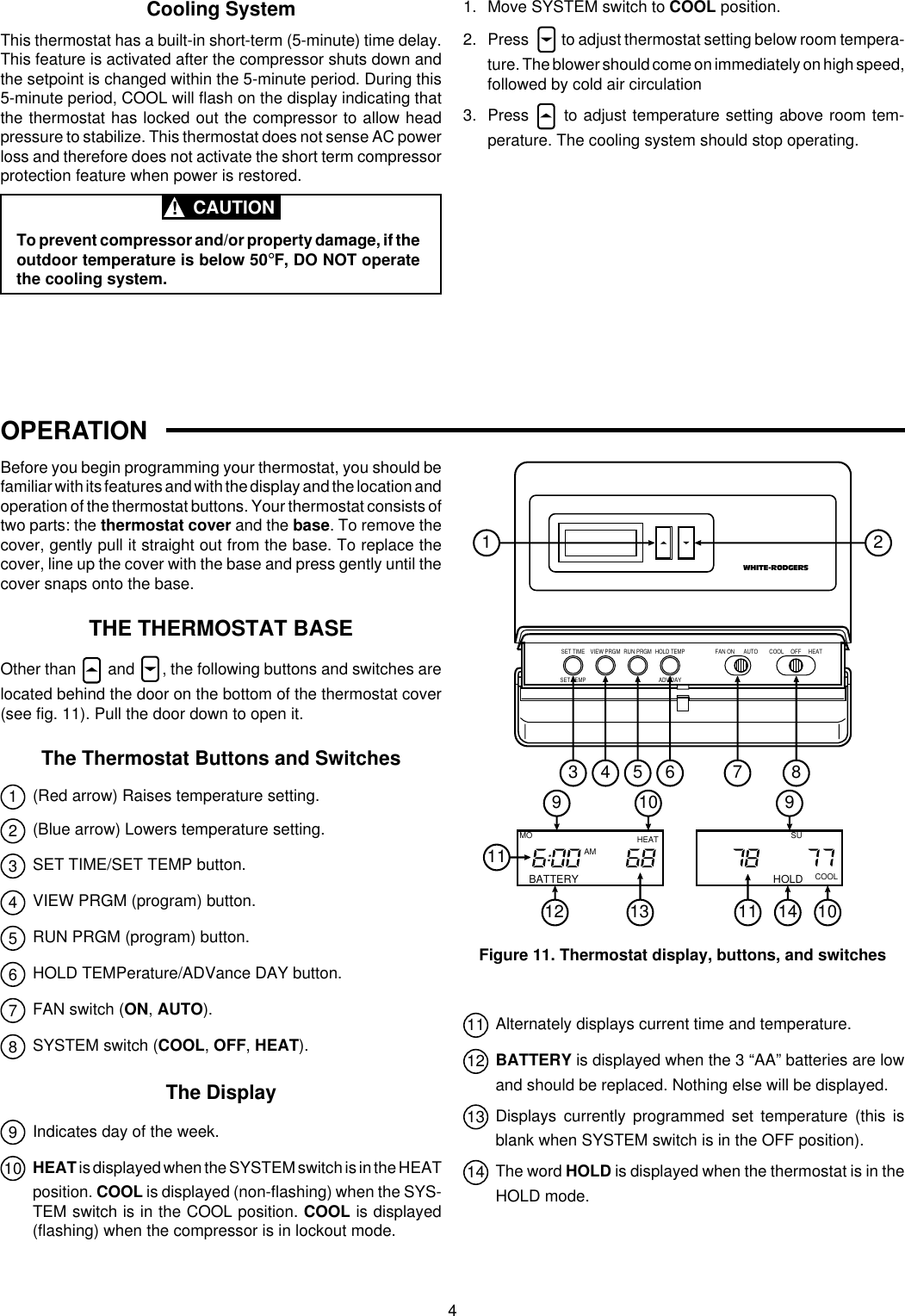 Page 4 of 8 - White-Rodgers White-Rodgers-1F87-51-Operating-Instructions- 1F87-51 (37-5323E)  White-rodgers-1f87-51-operating-instructions