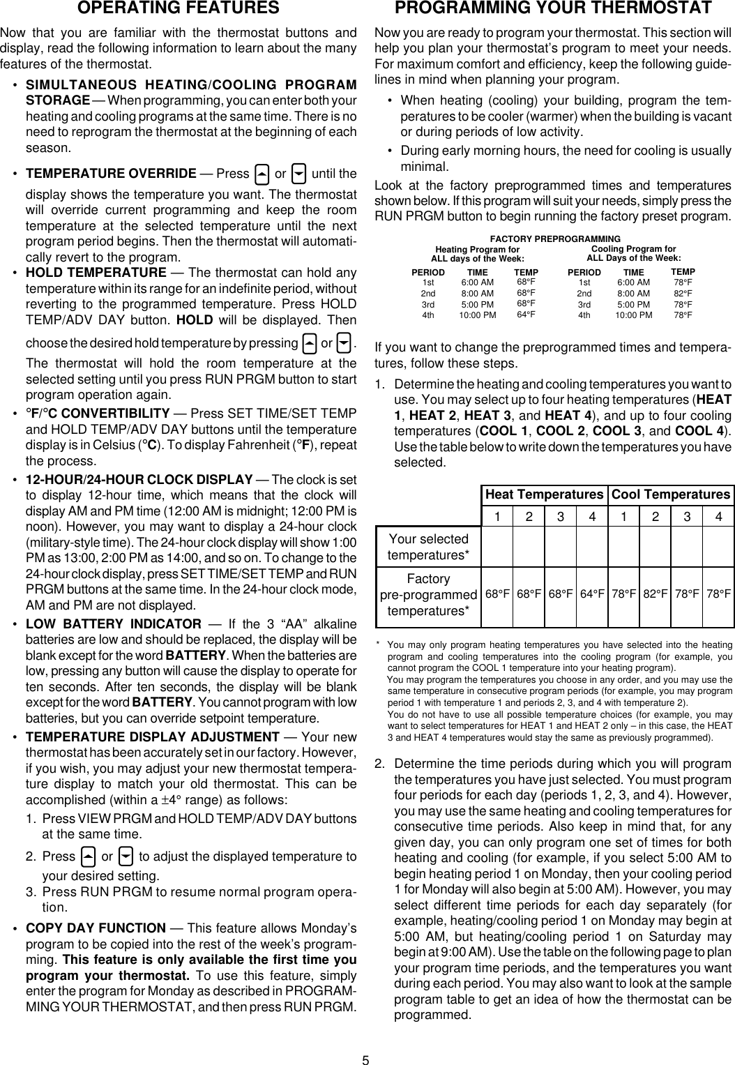 Page 5 of 8 - White-Rodgers White-Rodgers-1F87-51-Operating-Instructions- 1F87-51 (37-5323E)  White-rodgers-1f87-51-operating-instructions