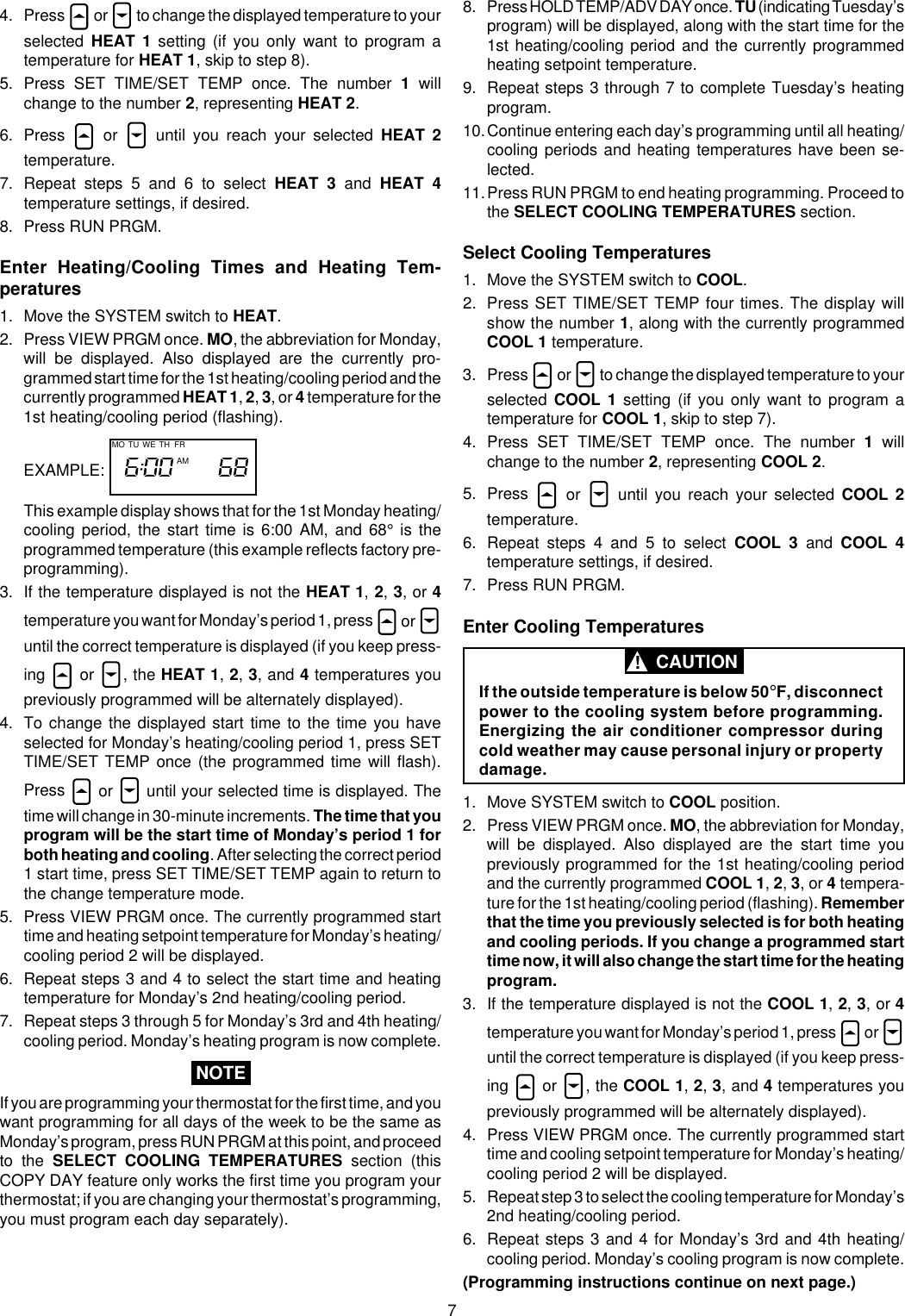 Page 7 of 8 - White-Rodgers White-Rodgers-1F87-51-Operating-Instructions- 1F87-51 (37-5323E)  White-rodgers-1f87-51-operating-instructions