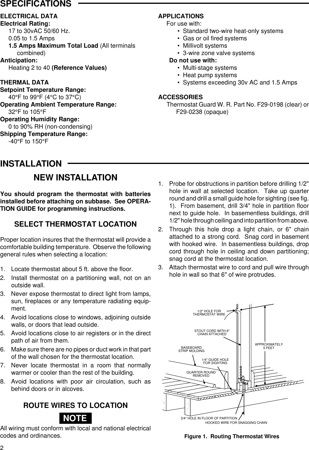 Page 2 of 6 - White-Rodgers White-Rodgers-1F90-60-Users-Manual- 37-5109A  White-rodgers-1f90-60-users-manual