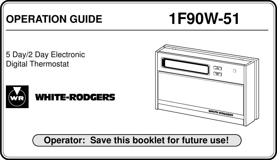 White Rodgers 1F90W 51 Operation Manual 37 5090A