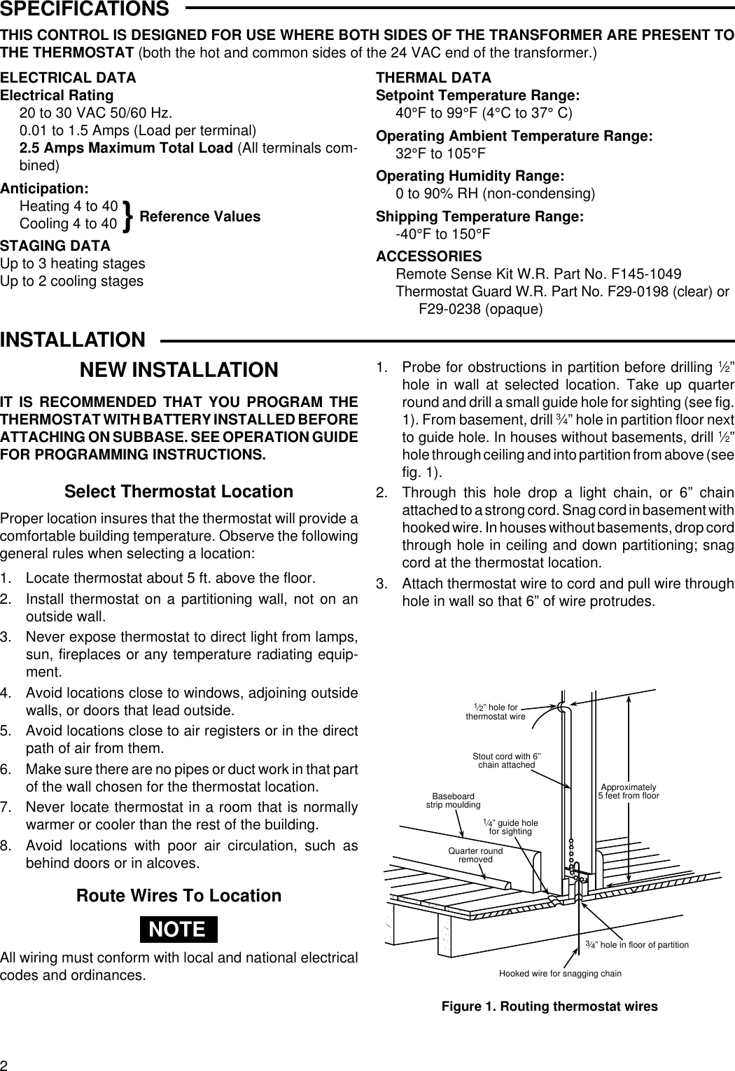 Page 2 of 8 - White-Rodgers White-Rodgers-1F95-71-Users-Manual- 37-4501D  White-rodgers-1f95-71-users-manual