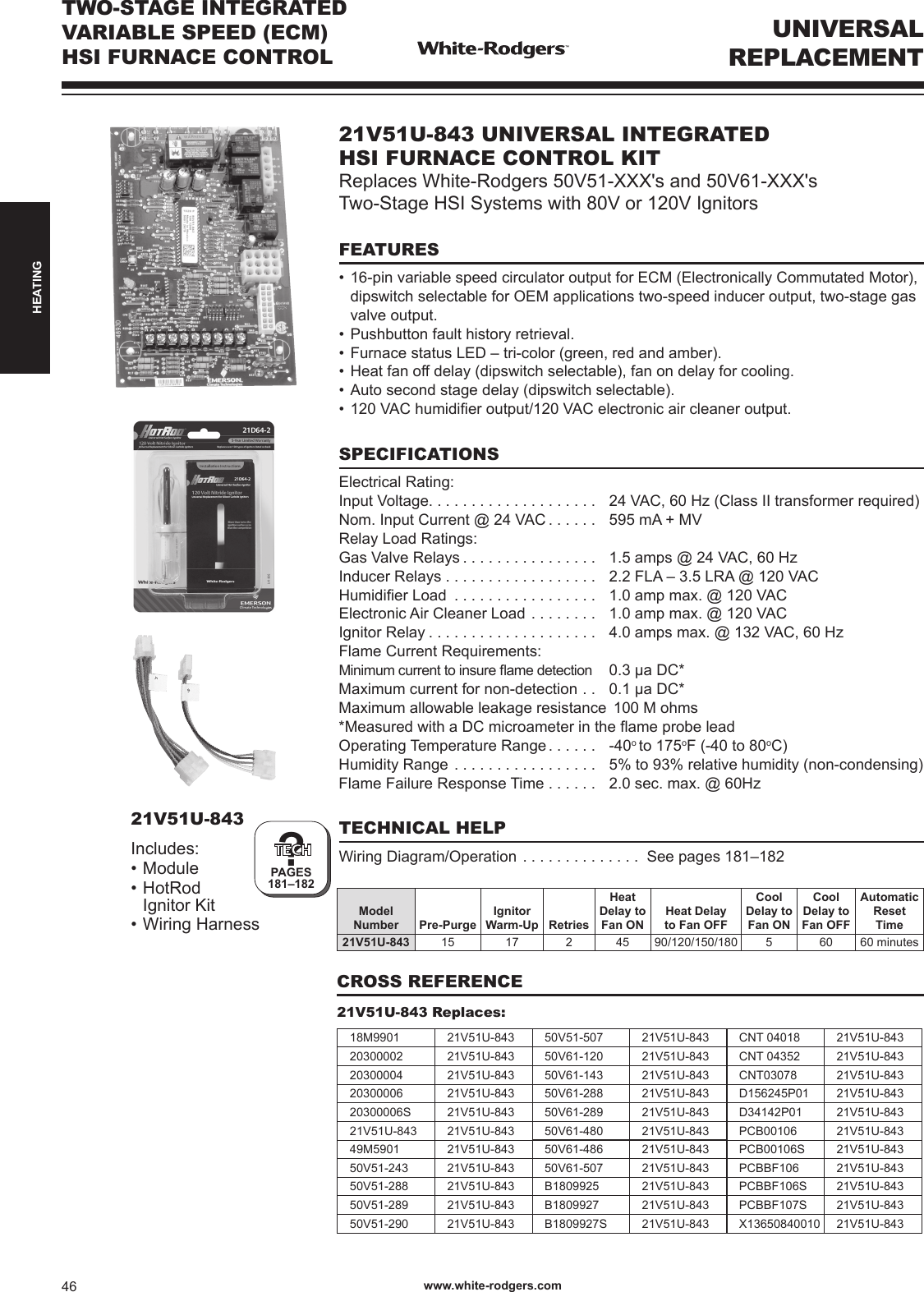 White Rodgers Gas Valve Cross Reference Chart