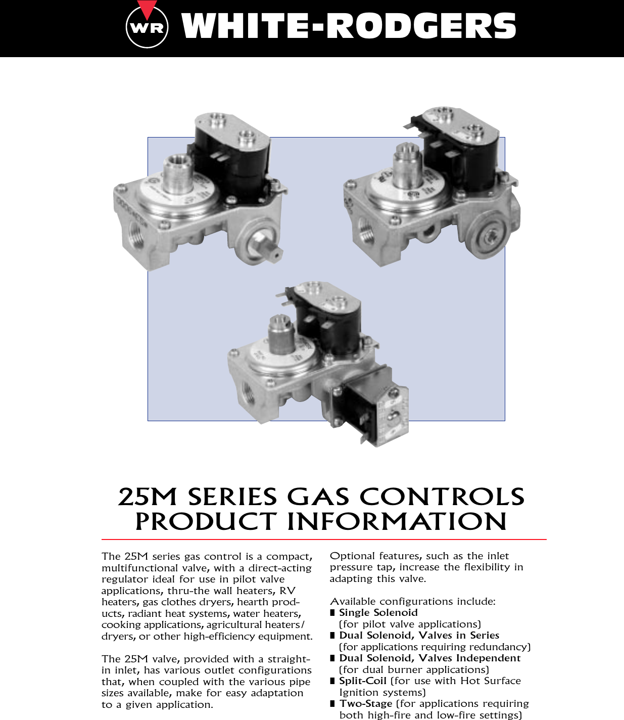 Page 1 of 8 - White-Rodgers White-Rodgers-25M01A-100-25M-Gas-Dryer-Valves-Brochure- R-4080  White-rodgers-25m01a-100-25m-gas-dryer-valves-brochure