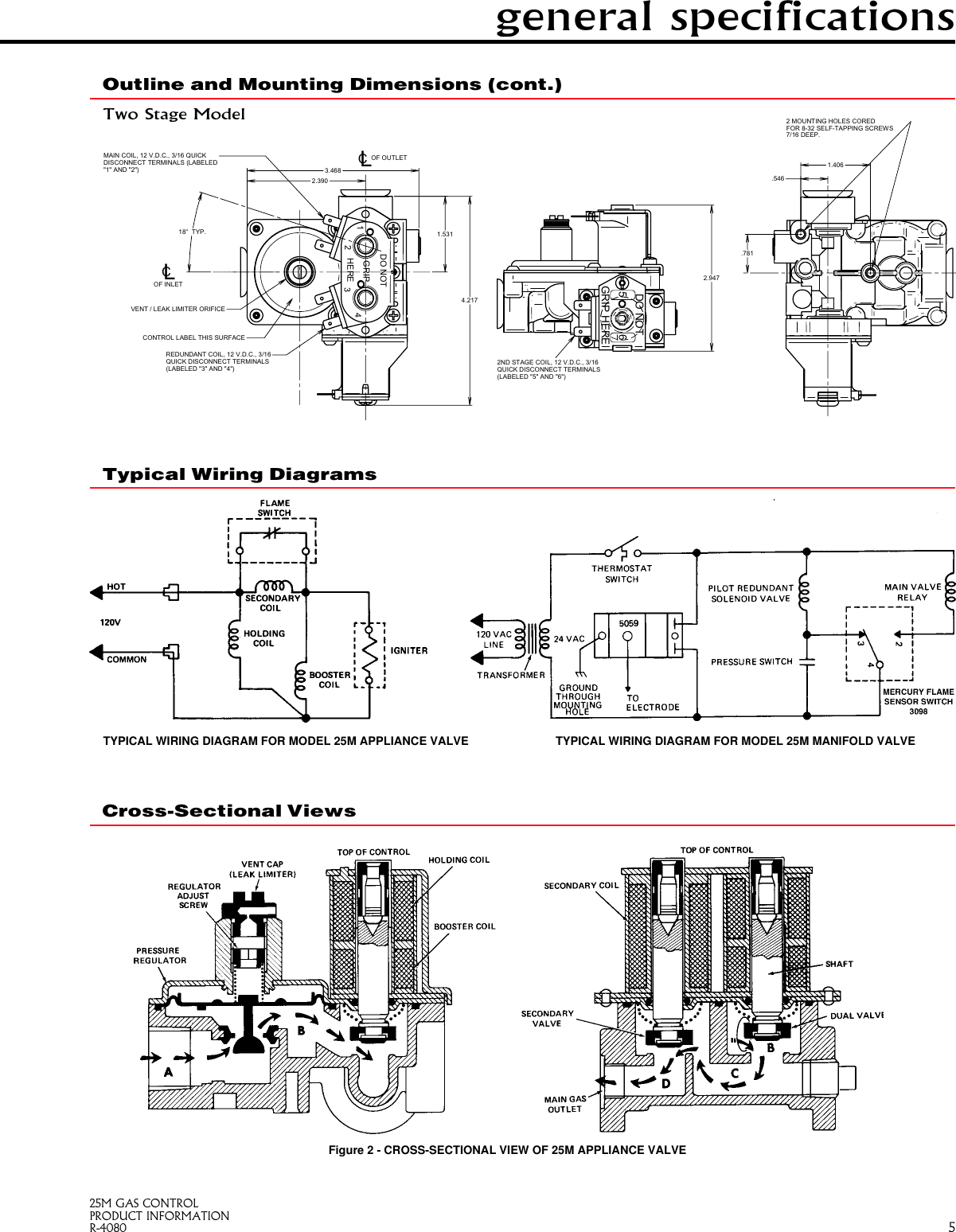 Page 5 of 8 - White-Rodgers White-Rodgers-25M01A-100-25M-Gas-Dryer-Valves-Brochure- R-4080  White-rodgers-25m01a-100-25m-gas-dryer-valves-brochure