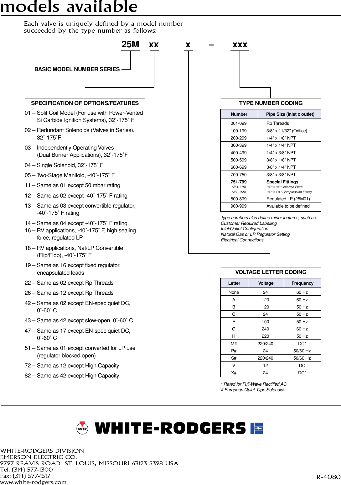 Page 8 of 8 - White-Rodgers White-Rodgers-25M01A-100-25M-Gas-Dryer-Valves-Brochure- R-4080  White-rodgers-25m01a-100-25m-gas-dryer-valves-brochure