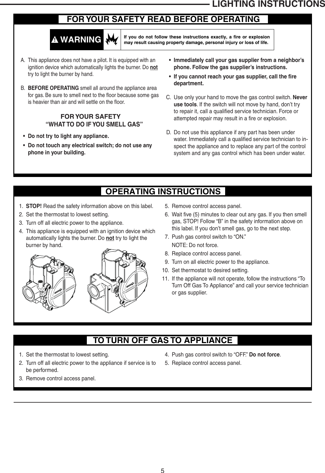Page 5 of 8 - White-Rodgers White-Rodgers-36G22-254-36G-Series-Gas-Valve-Installation-Instructions- 36G22_ 23_ 24_ 52 _37-6159G  White-rodgers-36g22-254-36g-series-gas-valve-installation-instructions