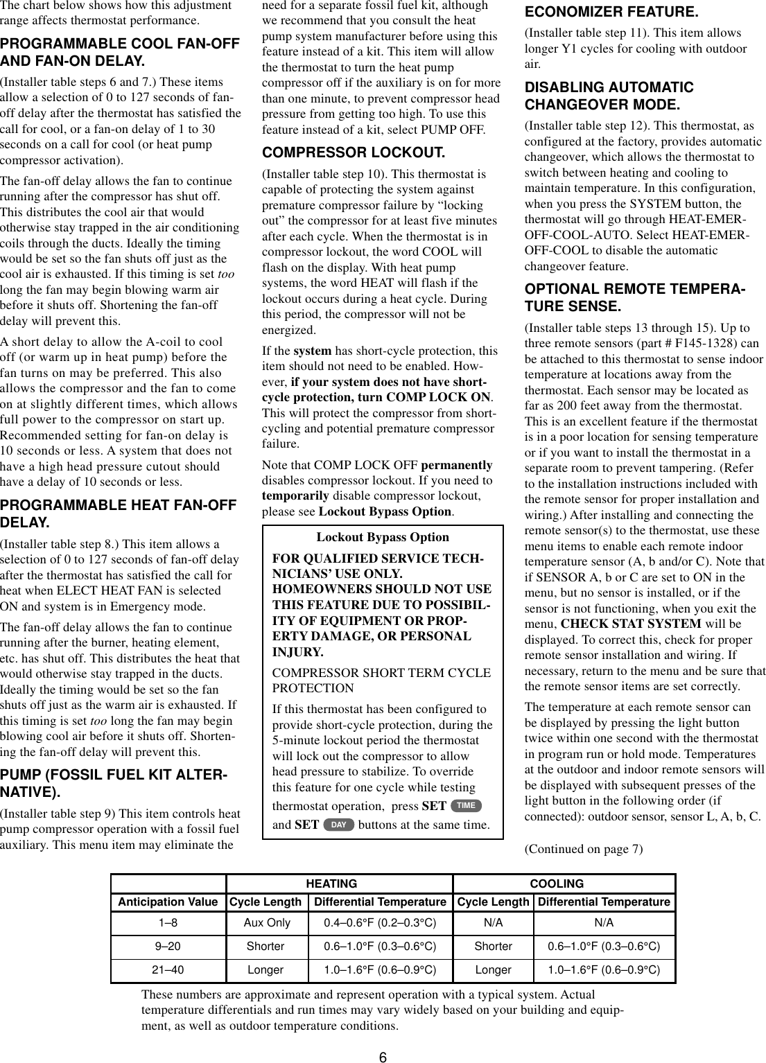 Page 6 of 8 - White-Rodgers White-Rodgers-37-6186B-Users-Manual- 1F94-371 (37-6186B)  White-rodgers-37-6186b-users-manual