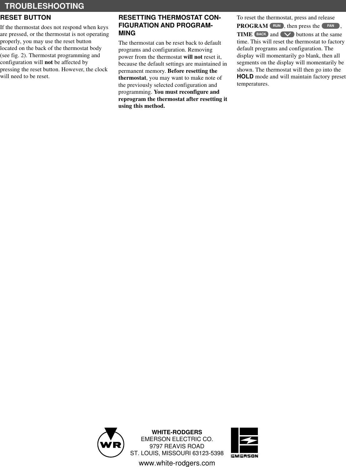 Page 8 of 8 - White-Rodgers White-Rodgers-37-6186B-Users-Manual- 1F94-371 (37-6186B)  White-rodgers-37-6186b-users-manual