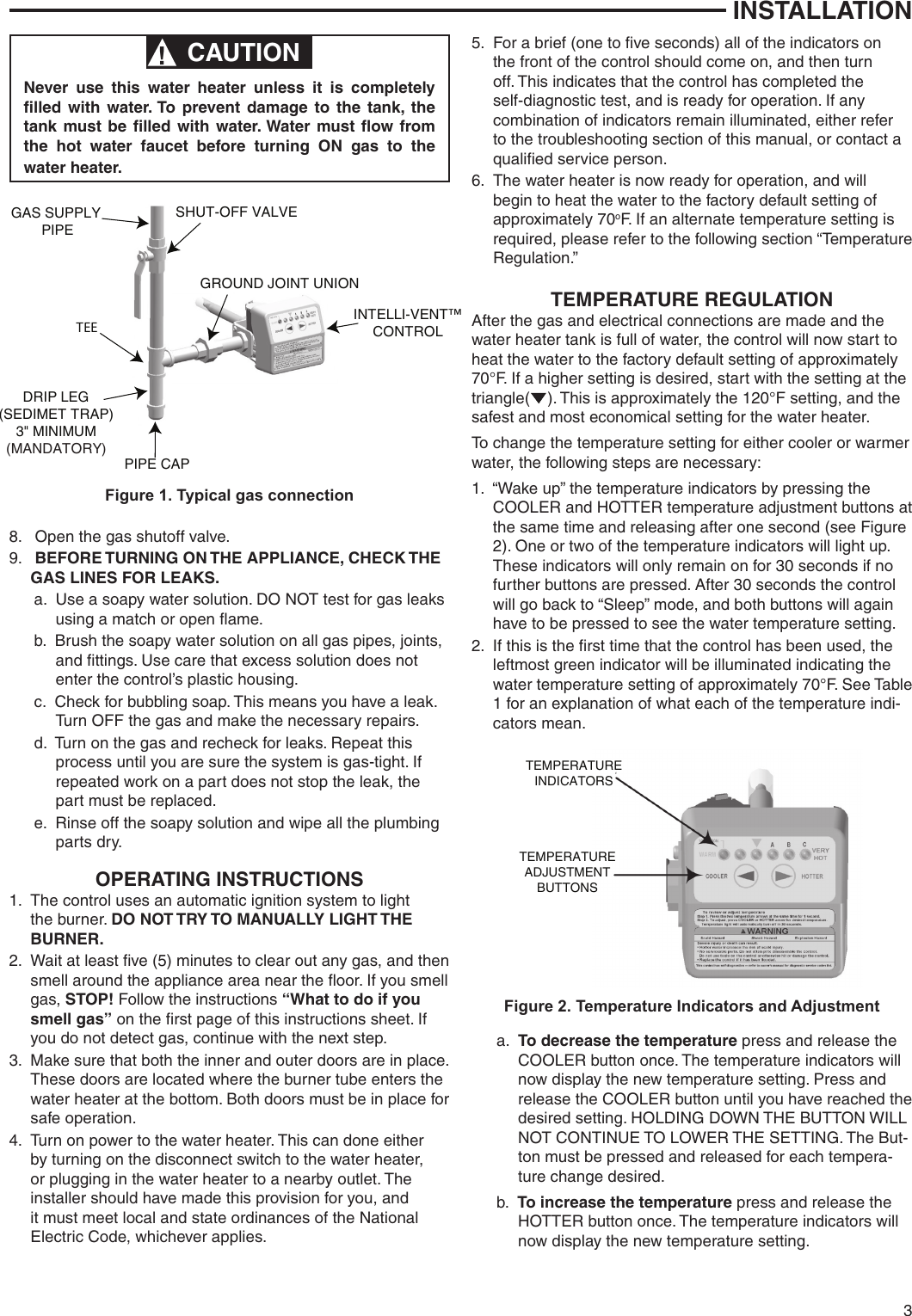 Page 3 of 8 - White-Rodgers White-Rodgers-37E73A-903-Intelli-Vent-Control-For-Power-Vented-Water-Heaters-Installation-Instructions- 37E73A-903_Intellivent_37-7109A  White-rodgers-37e73a-903-intelli-vent-control-for-power-vented-water-heaters-installation-instructions