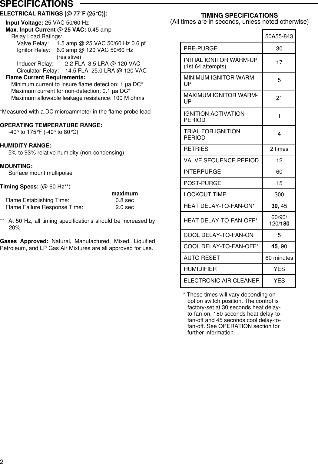 Page 2 of 8 - White-Rodgers White-Rodgers-50A55-843-Universal-Silicon-Carbide-Integrated-Furnace-Control-Installation-Instructions- 50A55-843 (37-6265F)  White-rodgers-50a55-843-universal-silicon-carbide-integrated-furnace-control-installation-instructions
