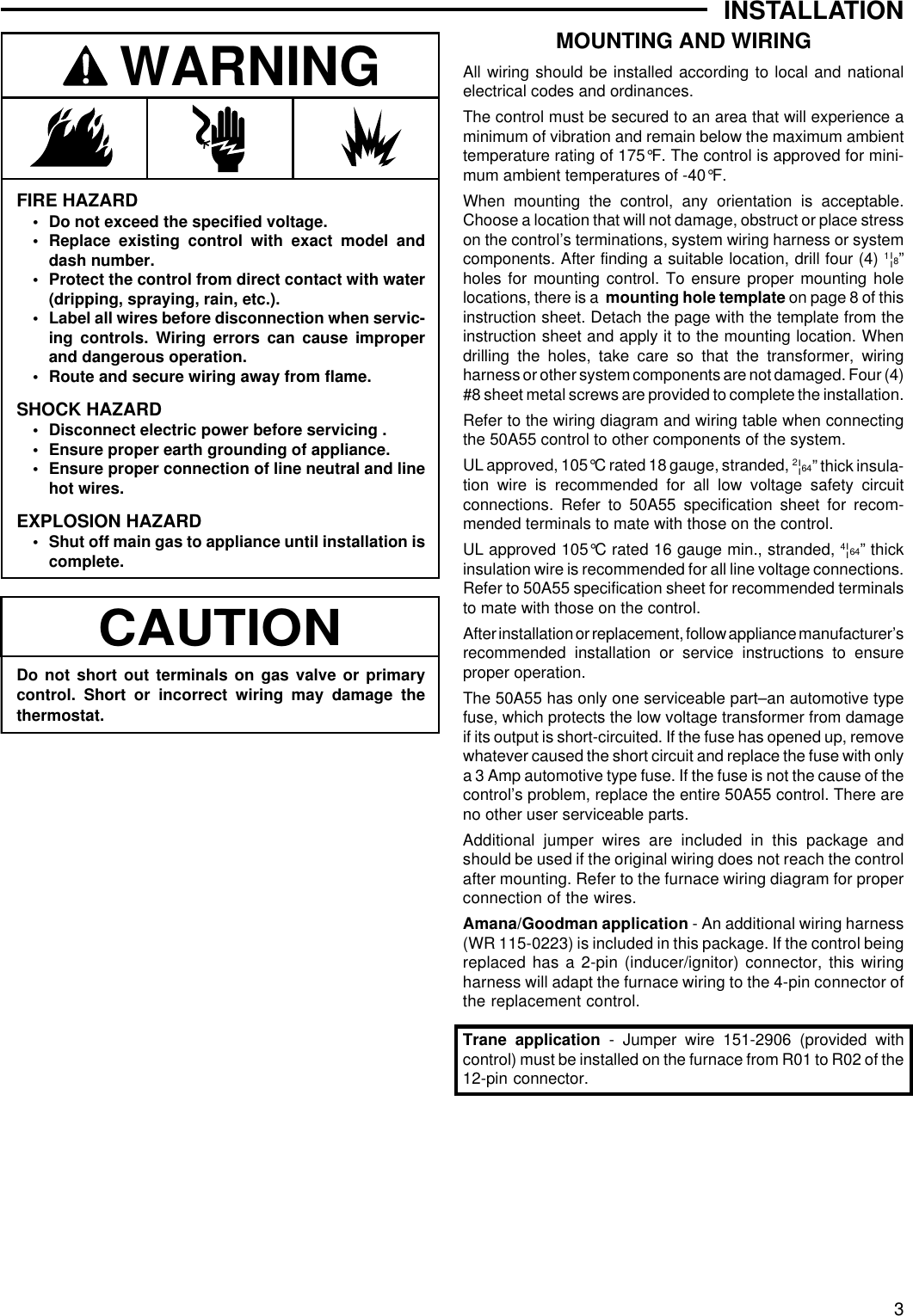 Page 3 of 8 - White-Rodgers White-Rodgers-50A55-843-Universal-Silicon-Carbide-Integrated-Furnace-Control-Installation-Instructions- 50A55-843 (37-6265F)  White-rodgers-50a55-843-universal-silicon-carbide-integrated-furnace-control-installation-instructions