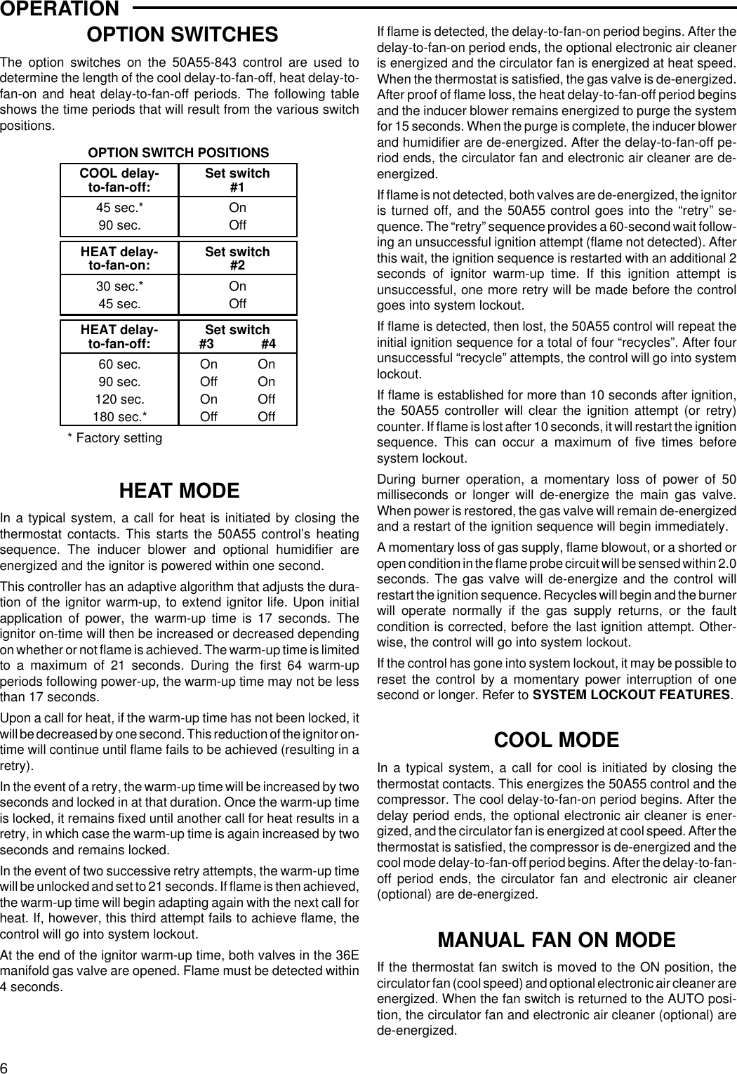 Page 6 of 8 - White-Rodgers White-Rodgers-50A55-843-Universal-Silicon-Carbide-Integrated-Furnace-Control-Installation-Instructions- 50A55-843 (37-6265F)  White-rodgers-50a55-843-universal-silicon-carbide-integrated-furnace-control-installation-instructions