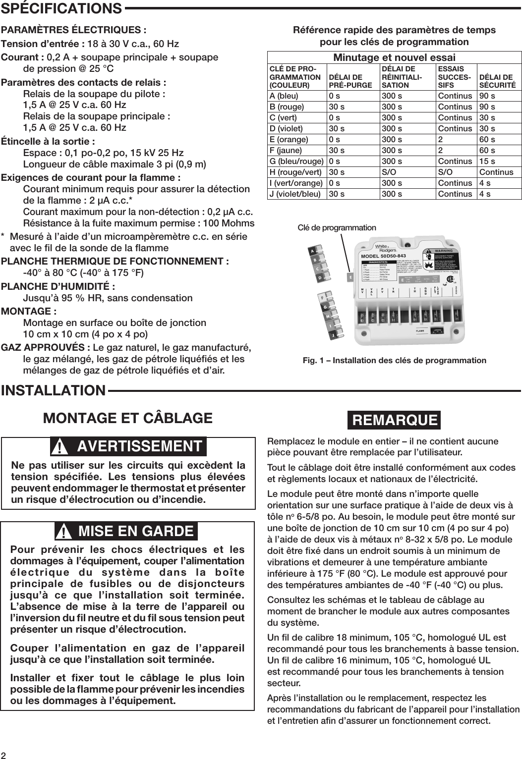Page 2 of 4 - White-Rodgers White-Rodgers-50D50-843-Users-Manual-  White-rodgers-50d50-843-users-manual