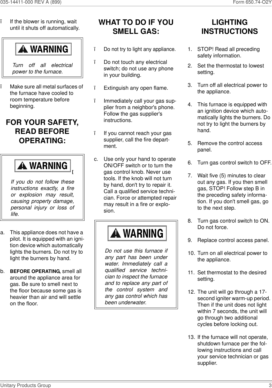 Page 3 of 8 - White-Rodgers White-Rodgers-80-Owners-Manual- 035-14411-000-A-899  White-rodgers-80-owners-manual