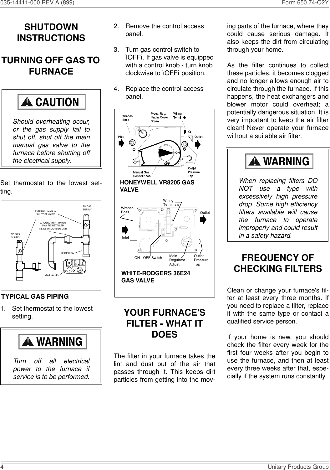 Page 4 of 8 - White-Rodgers White-Rodgers-80-Owners-Manual- 035-14411-000-A-899  White-rodgers-80-owners-manual