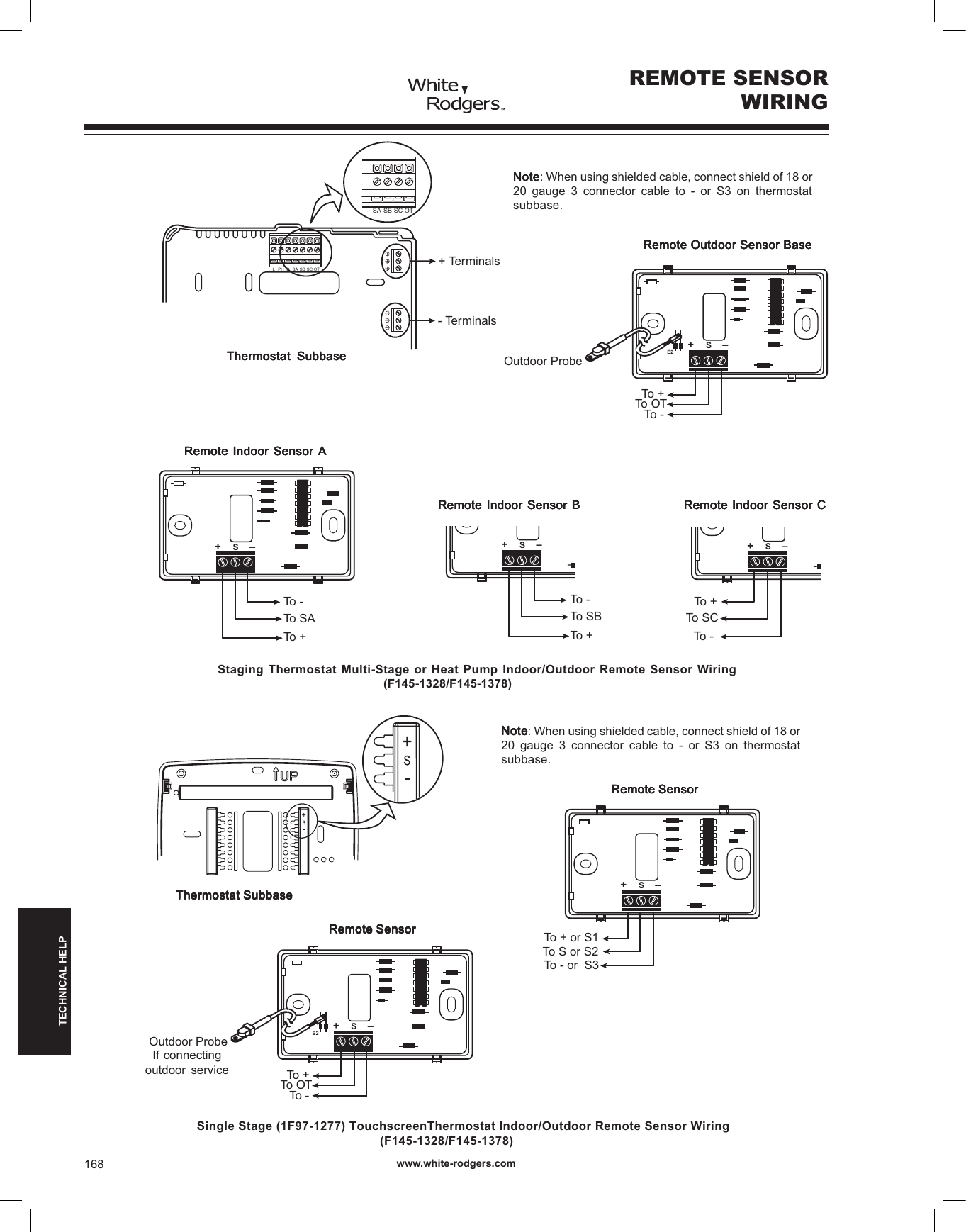 White Rodgers F145 1328 Wired Indoor Remote Sensor Troubleshooting ...