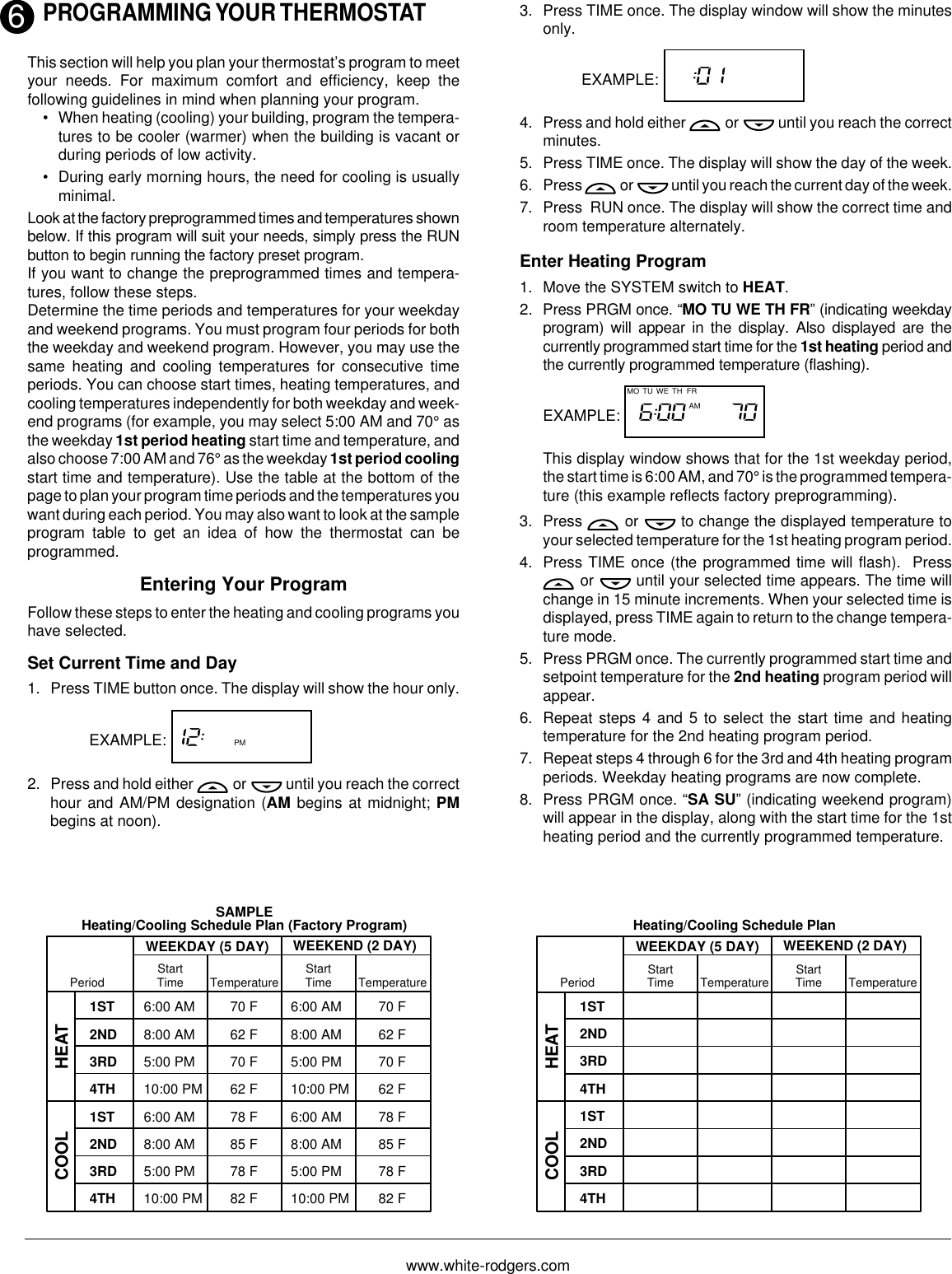 Page 6 of 8 - White-Rodgers White-Rodgers-Users-Manual- 37-6367F  White-rodgers-users-manual