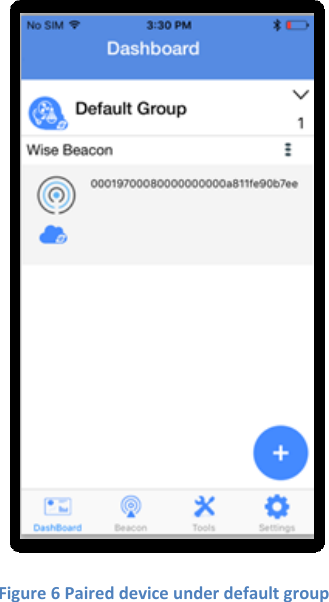  Figure 6 Paired device under default group 