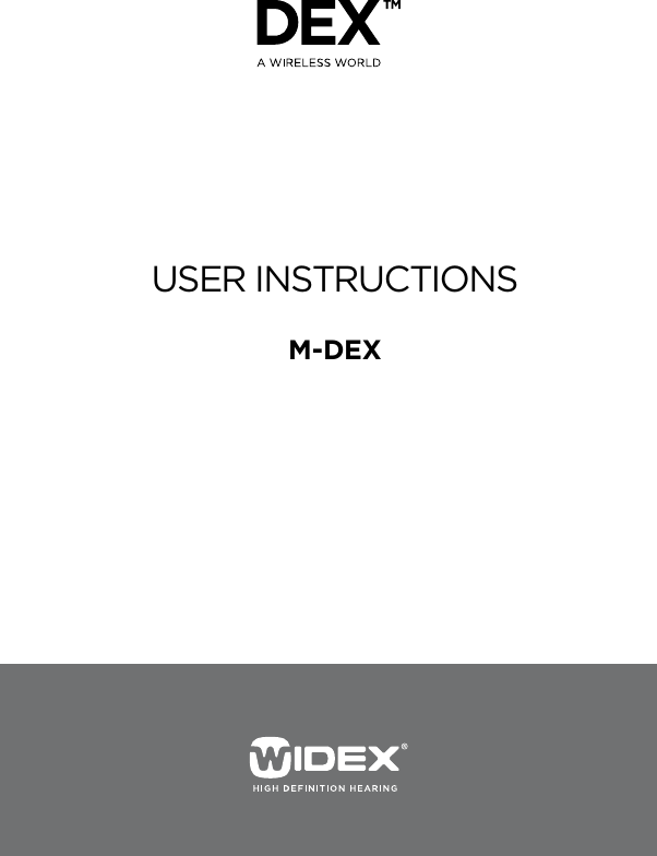 User instrUctionsM‑DEX