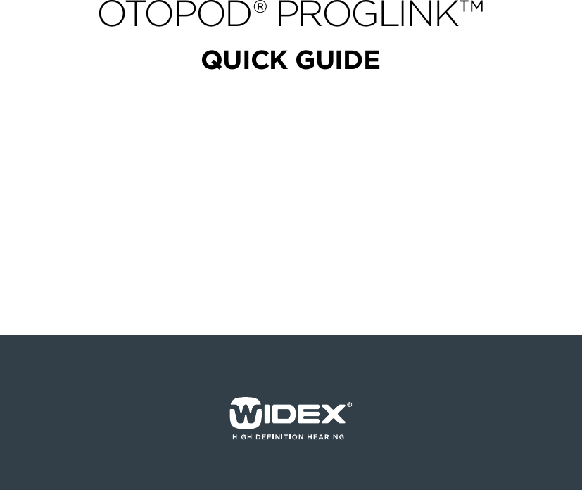 1OTOPOd® PrOgLink™Quick Guide