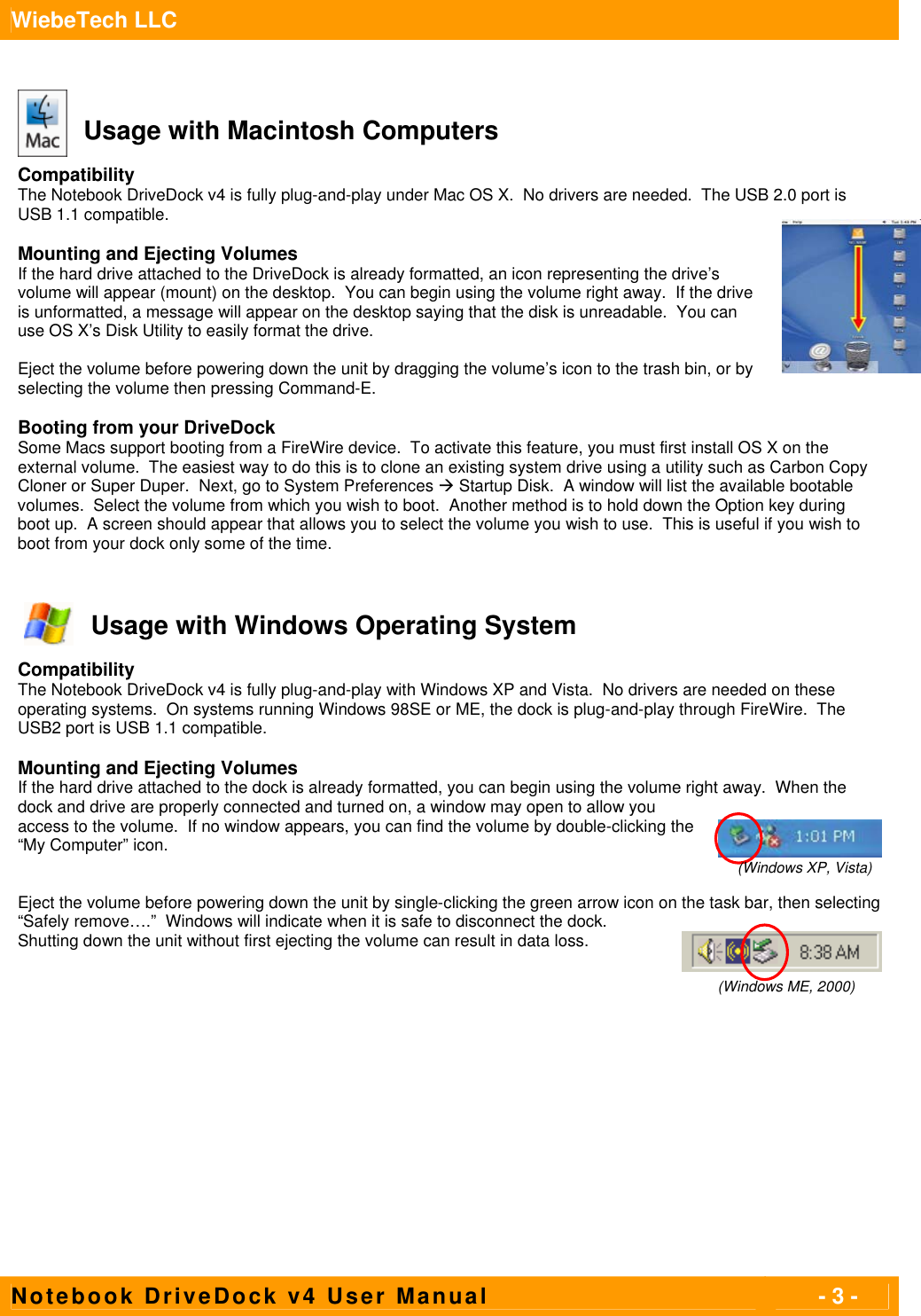 Page 3 of 4 - Wiebetech Wiebetech-Nbddv4-Users-Manual- Notebook DriveDock V4 User's Manual  Wiebetech-nbddv4-users-manual