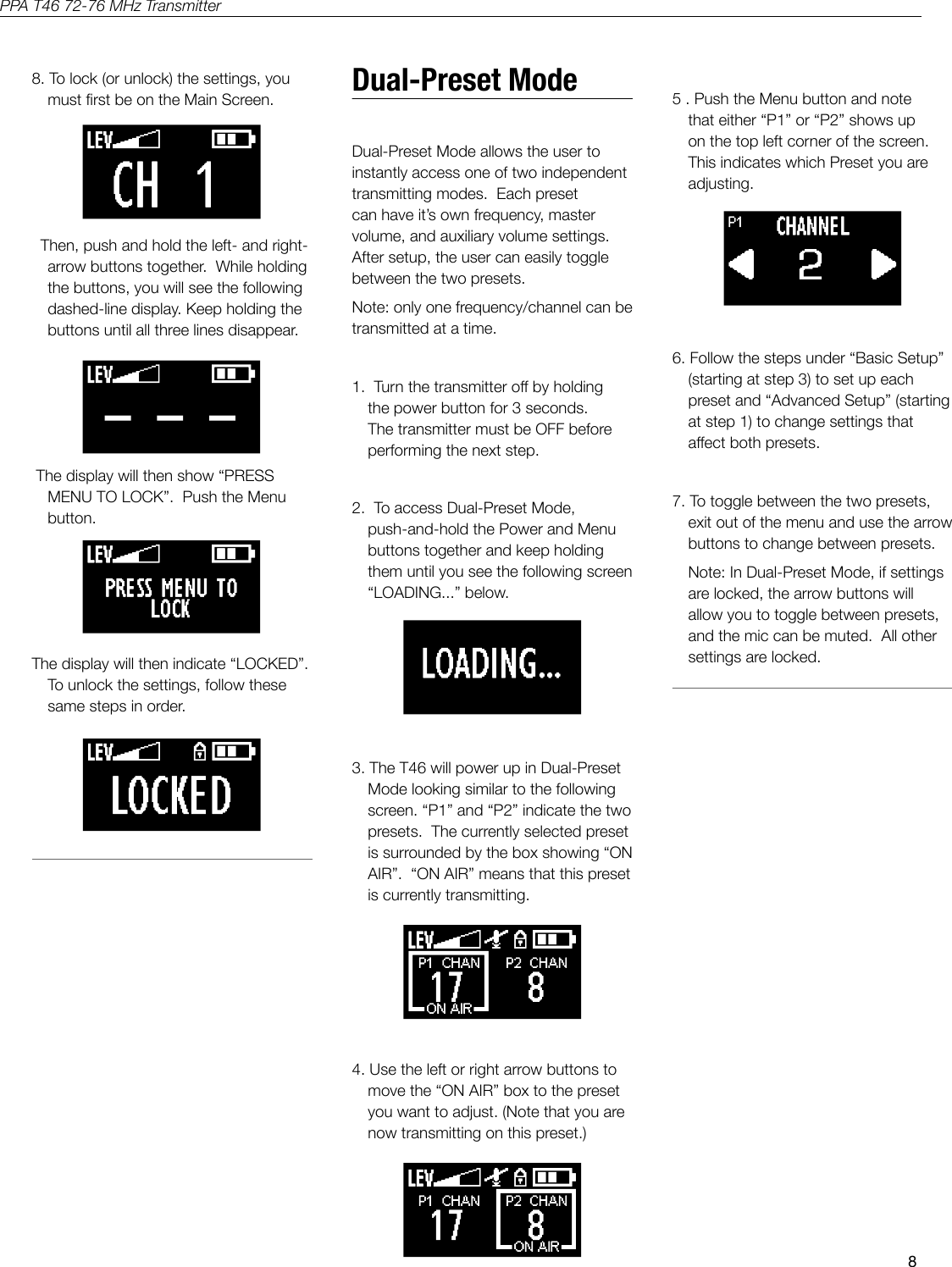 8PPA T46 72-76 MHz Transmitter 