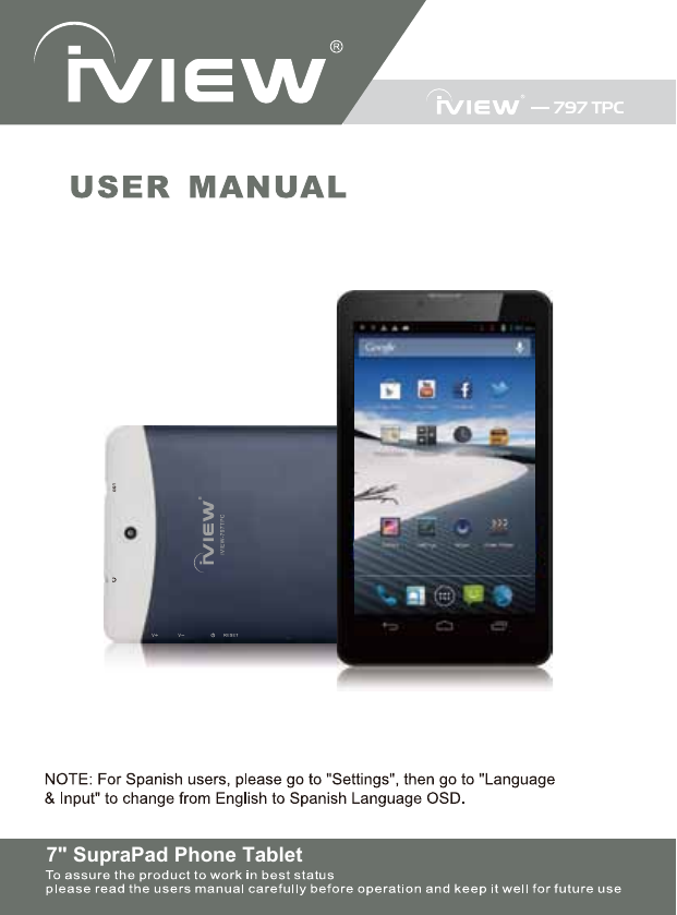797 TPC7" SupraPad Phone Tablet