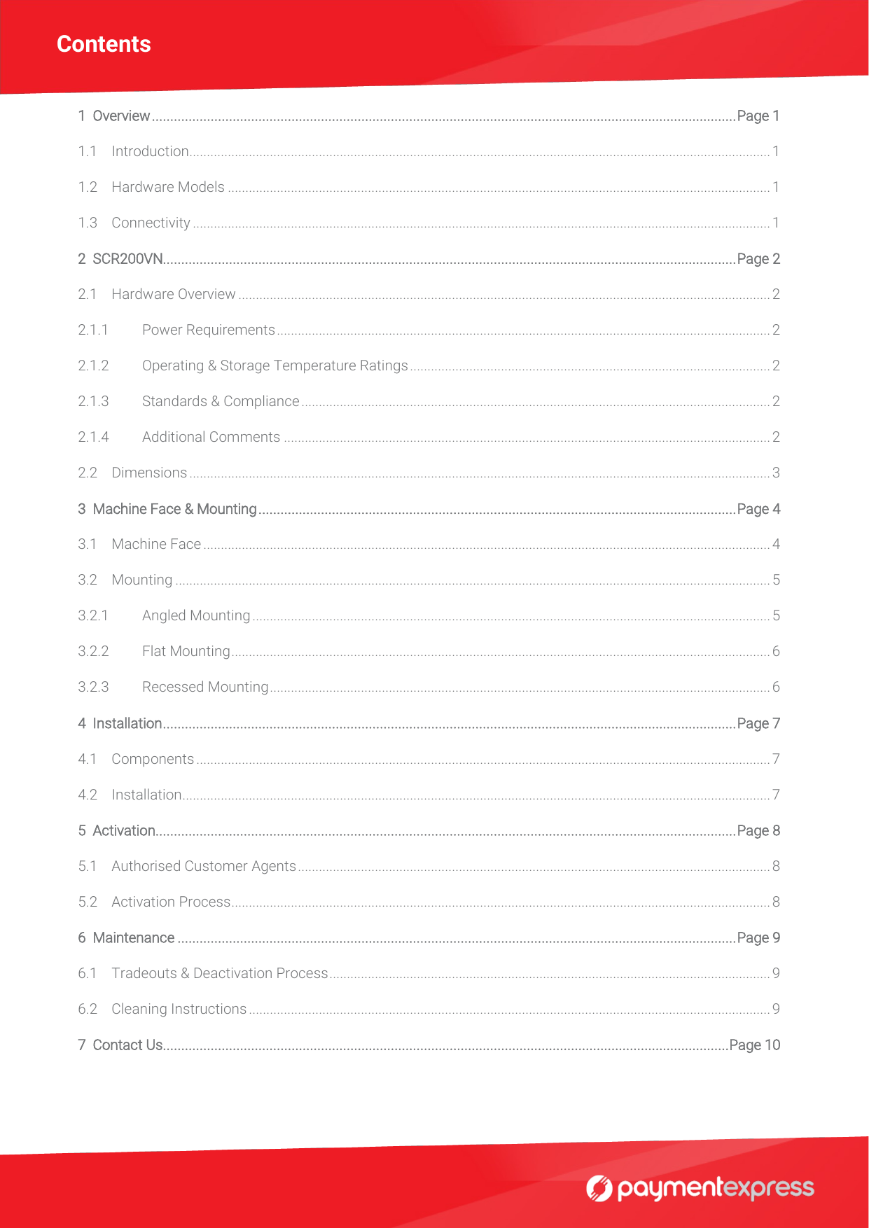 Page 4 of Windcave SCR200VN Secure Payment Terminal with NFC Transmitter User Manual 