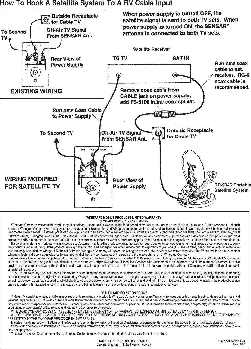 Page 3 of 4 - Winegard Winegard-Satellite-Tv-System-Rd-9046-Users-Manual- 2451148  Winegard-satellite-tv-system-rd-9046-users-manual