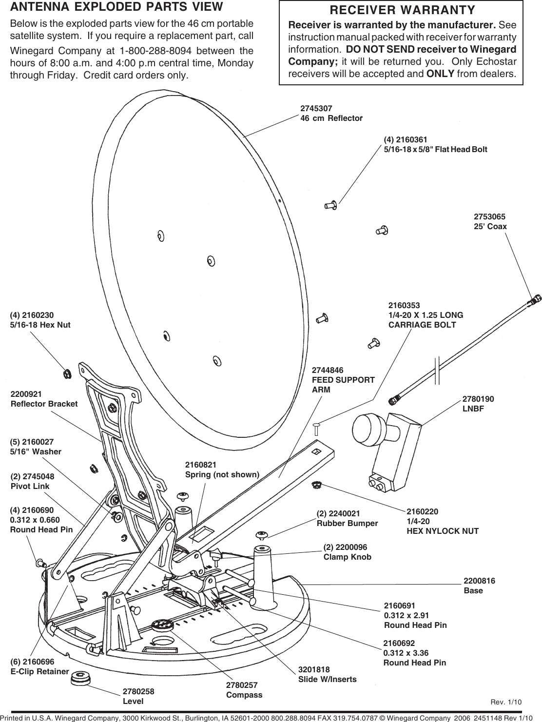 Page 4 of 4 - Winegard Winegard-Satellite-Tv-System-Rd-9046-Users-Manual- 2451148  Winegard-satellite-tv-system-rd-9046-users-manual
