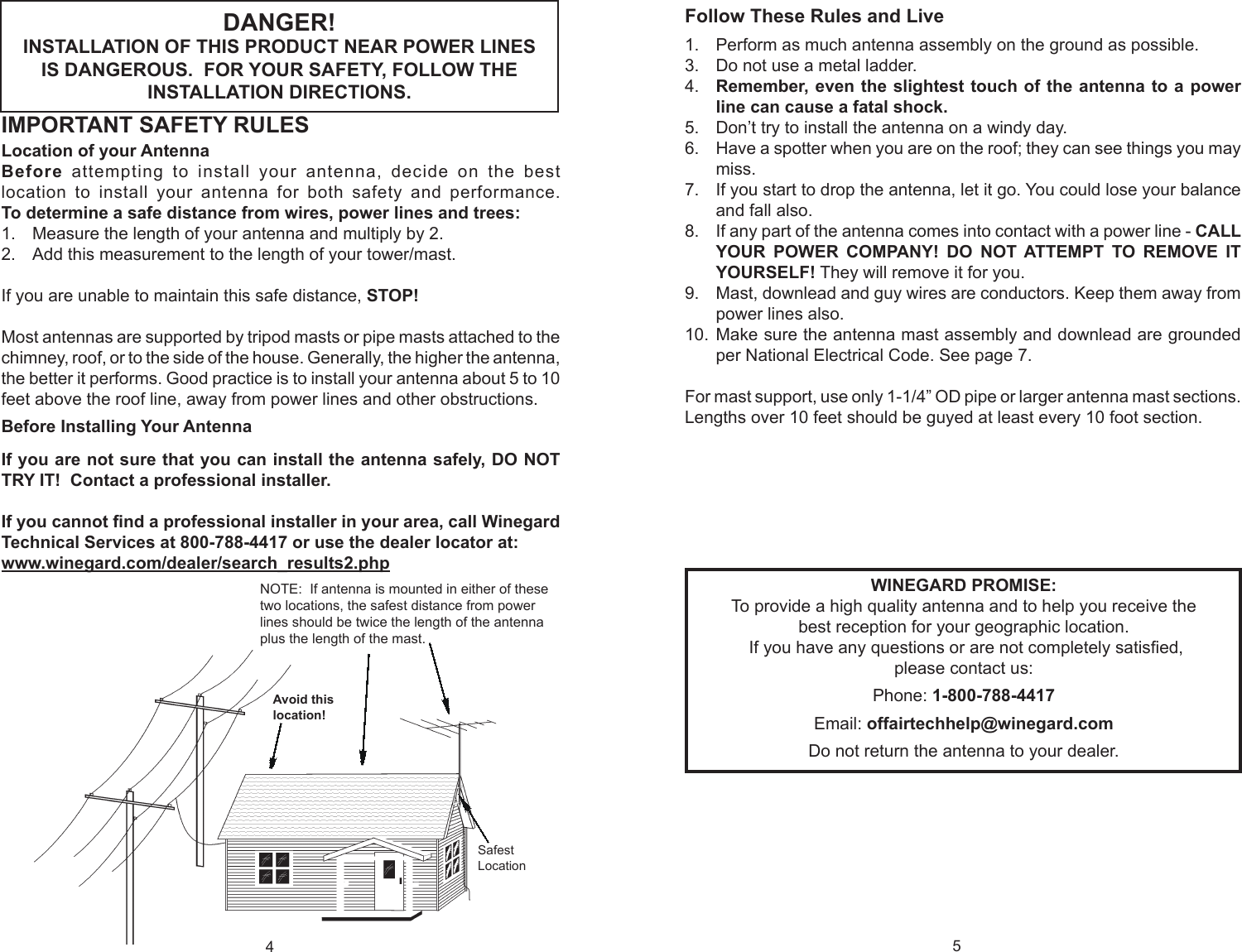 Page 4 of 5 - Winegard Winegard-Tv-Antenna-Ap-8275-Users-Manual-  Winegard-tv-antenna-ap-8275-users-manual