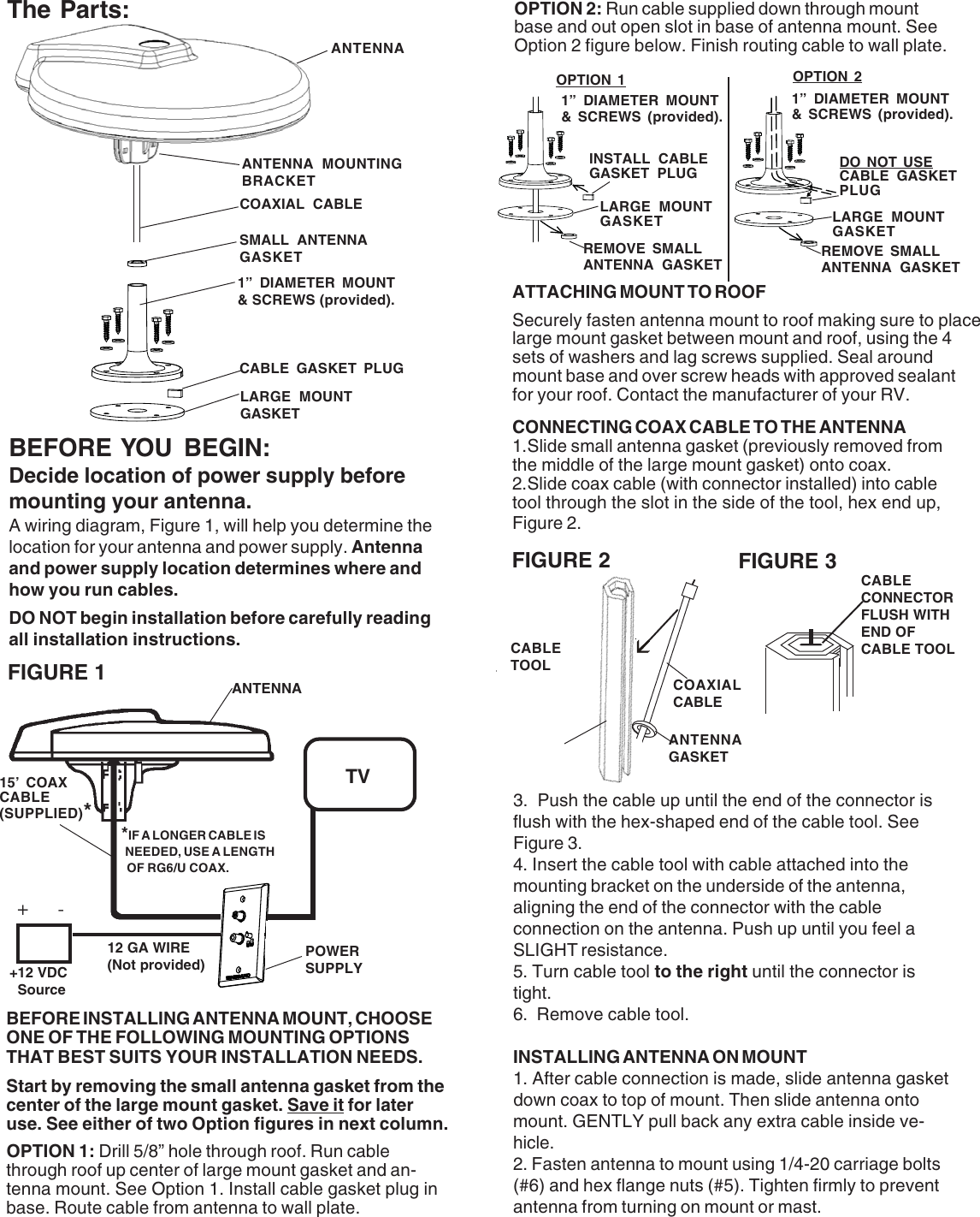 Page 2 of 4 - Winegard Winegard-Tv-Antenna-Rs-1500-Users-Manual- 2451233 REV2 11-09 Winegard-tv-antenna-rs-1500-users-manual
