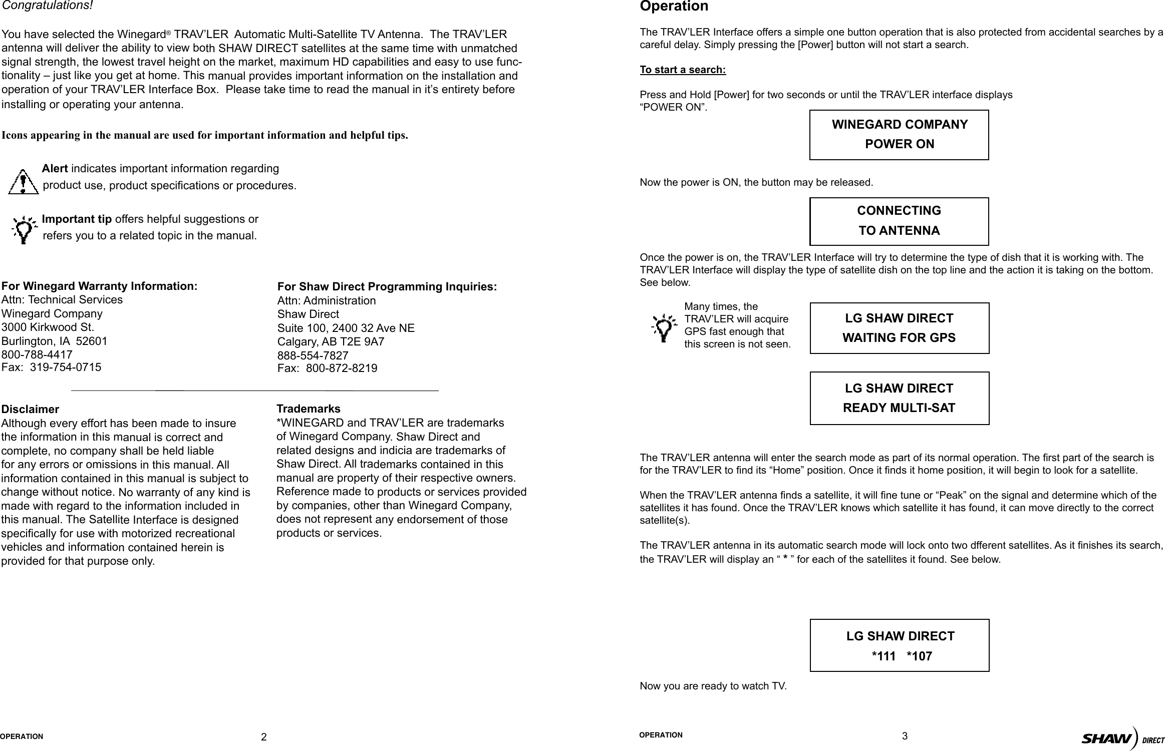 Page 2 of 5 - Winegard Winegard-Tv-Antenna-Sk-7003-Users-Manual-  Winegard-tv-antenna-sk-7003-users-manual