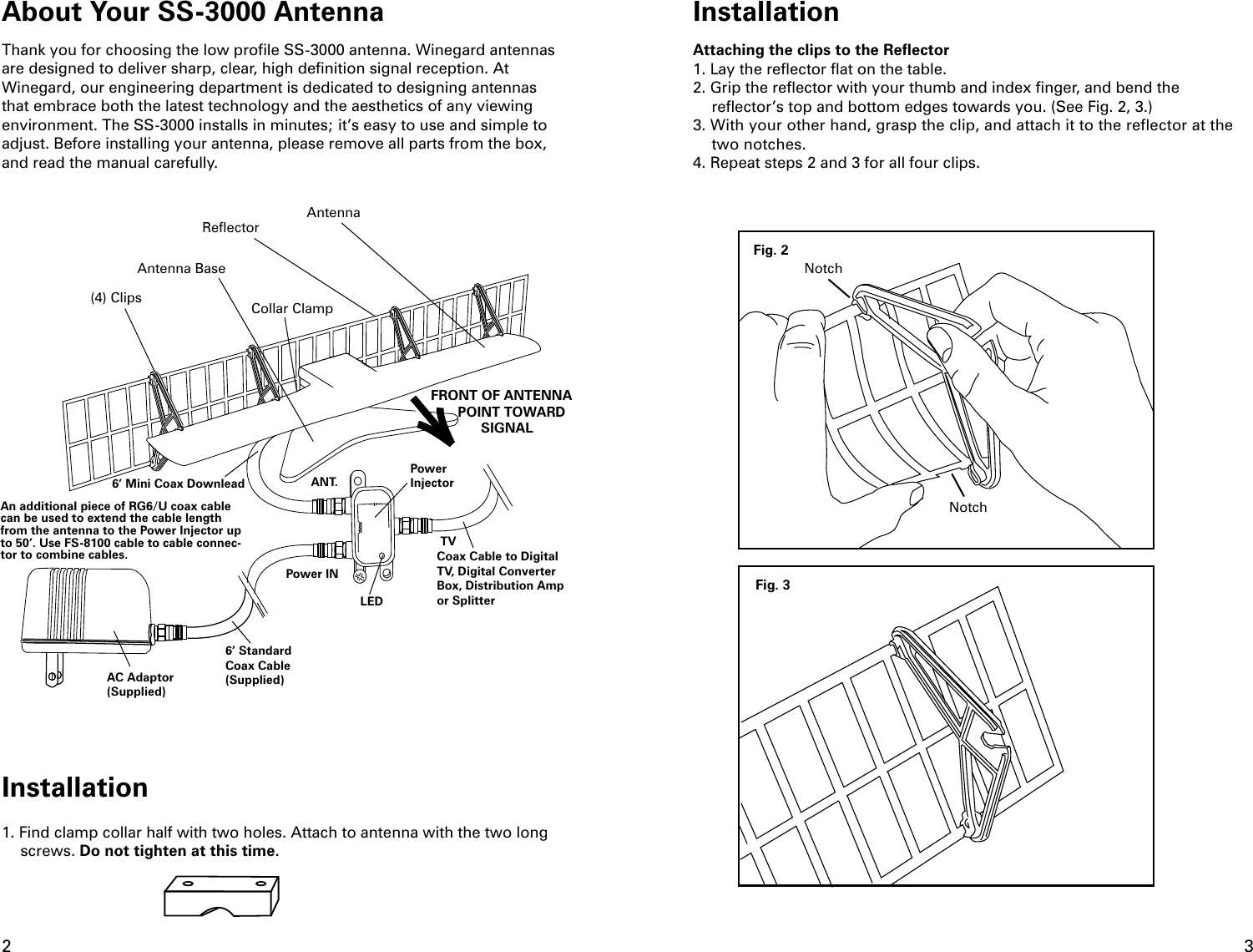 Page 2 of 5 - Winegard Winegard-Tv-Antenna-Ss-3000-Users-Manual-  Winegard-tv-antenna-ss-3000-users-manual