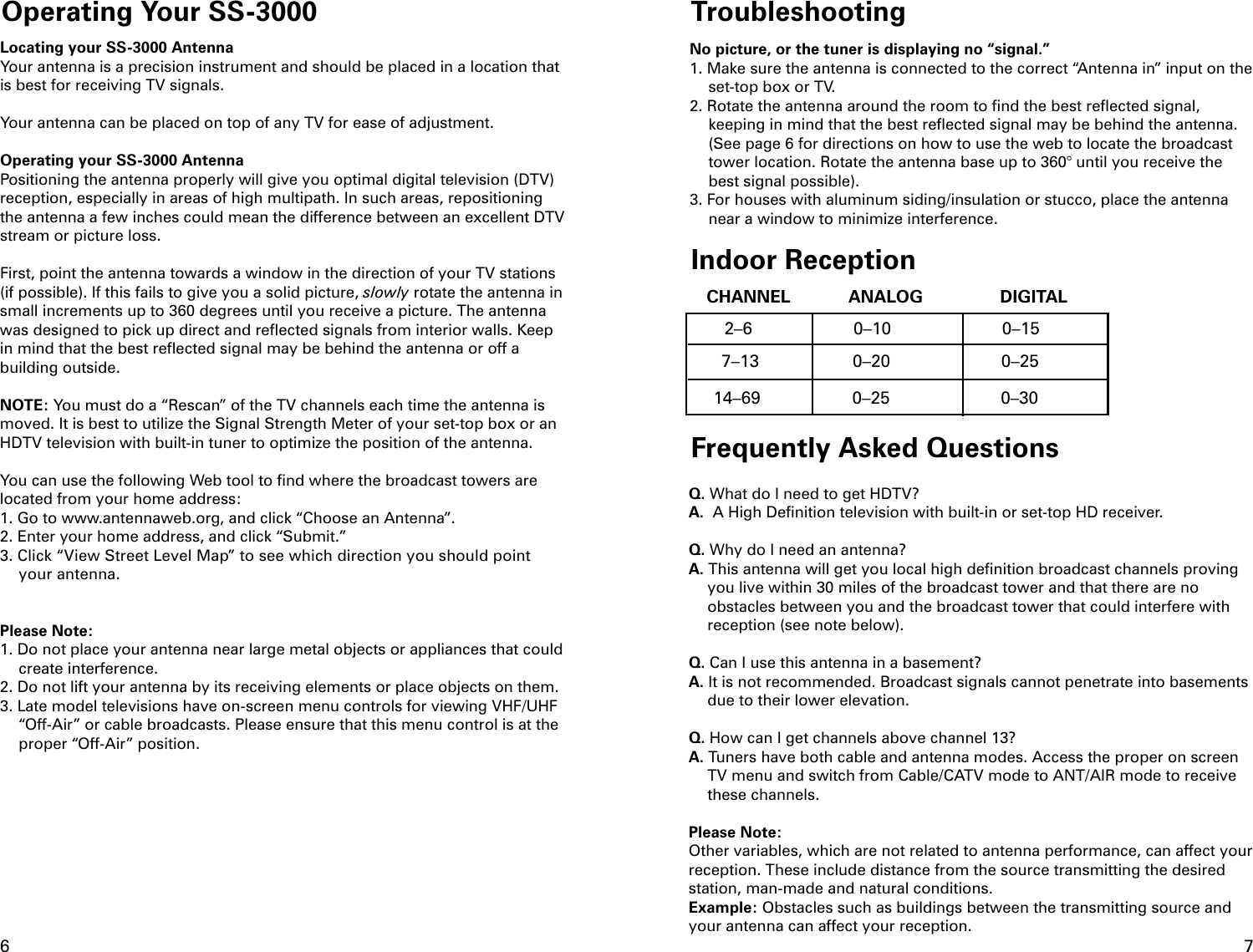 Page 4 of 5 - Winegard Winegard-Tv-Antenna-Ss-3000-Users-Manual-  Winegard-tv-antenna-ss-3000-users-manual