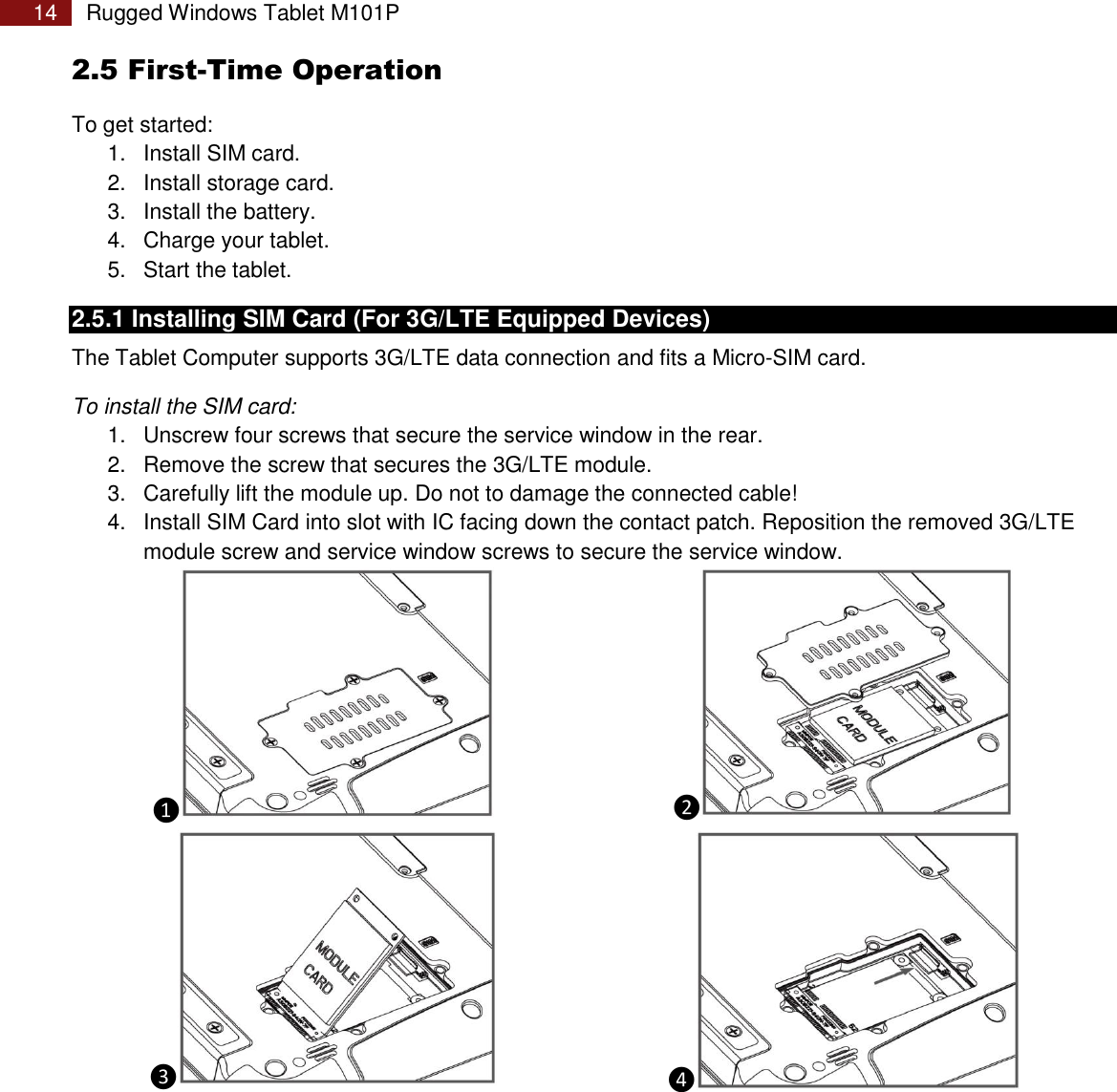 Page 14 of Winmate M101P Rugged Tablet PC User Manual Rugged Windows Tablet M101P