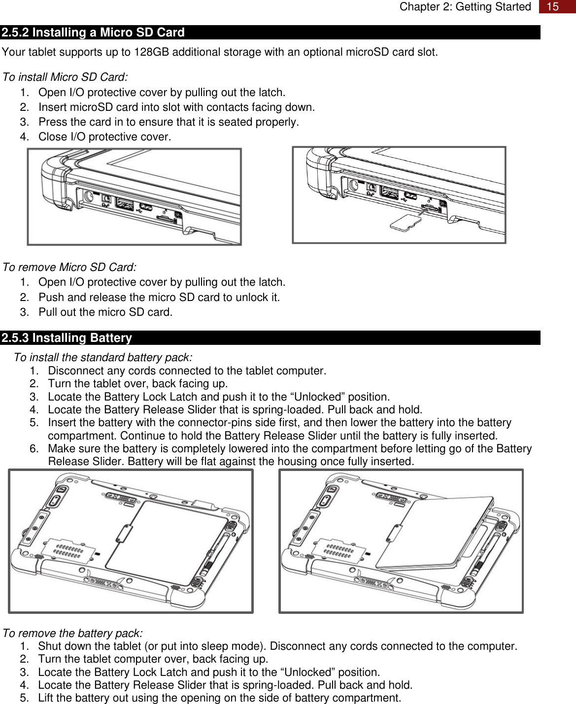 Page 15 of Winmate M101P Rugged Tablet PC User Manual Rugged Windows Tablet M101P