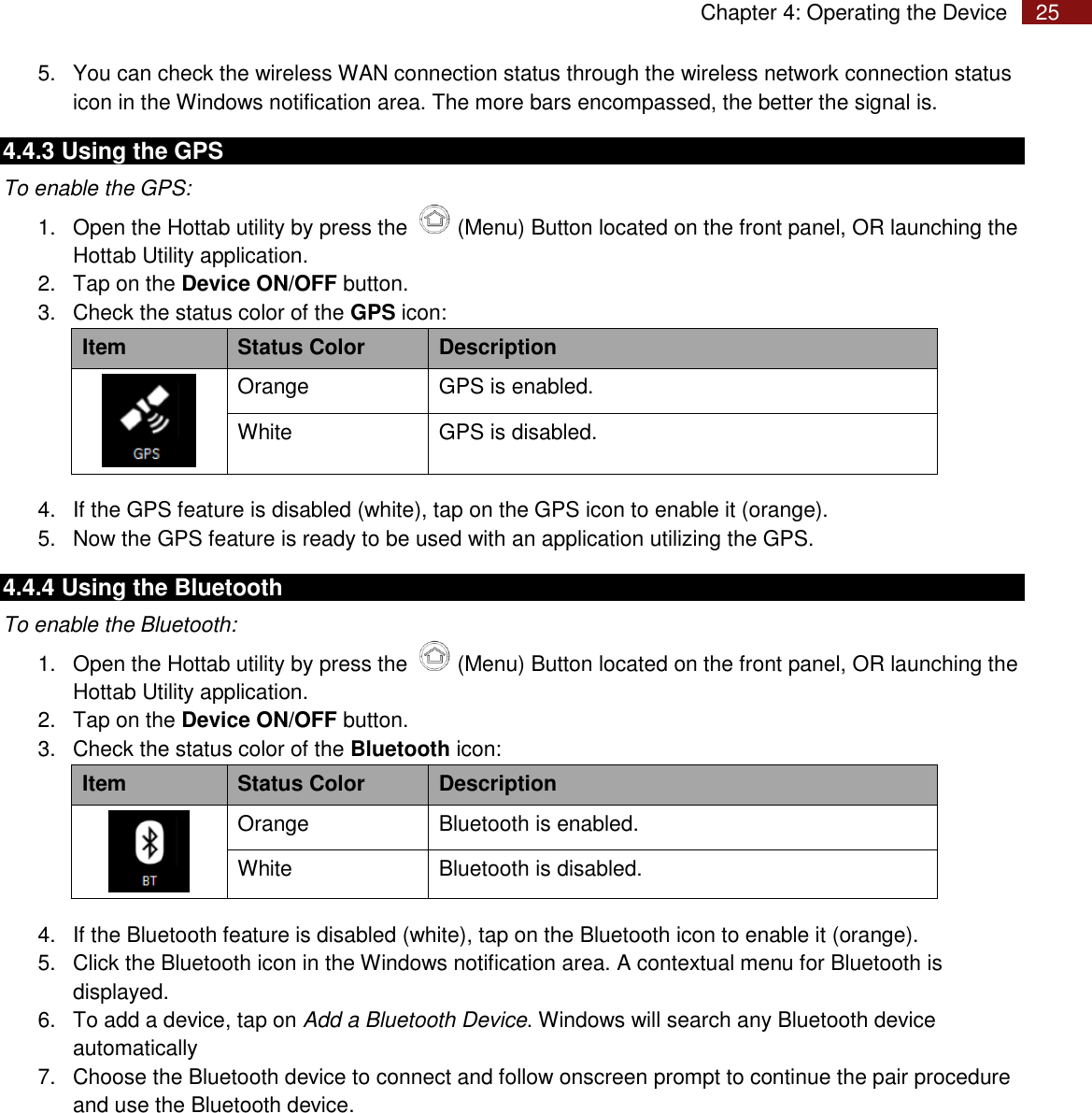 Page 25 of Winmate M101P Rugged Tablet PC User Manual Rugged Windows Tablet M101P