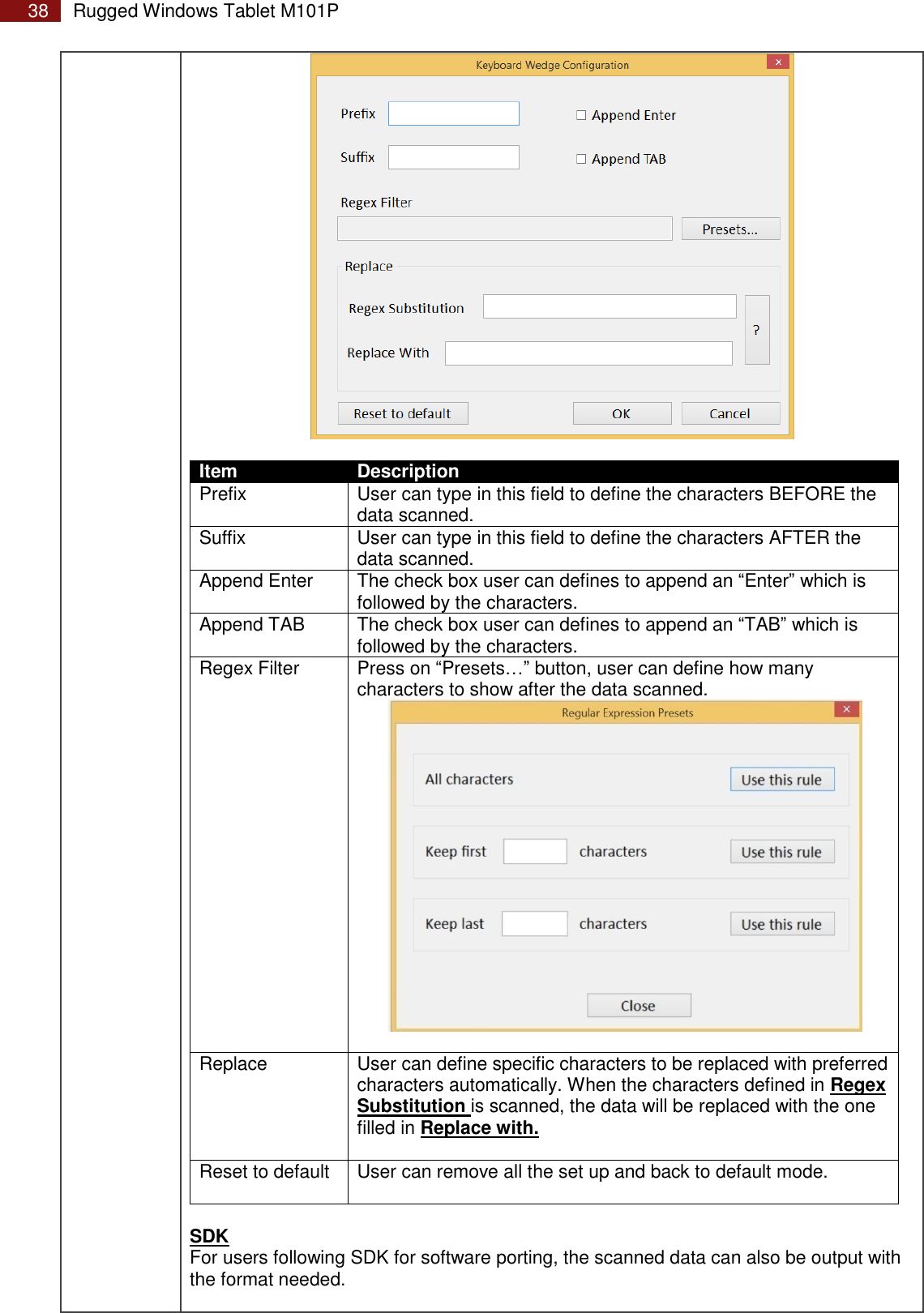 Page 38 of Winmate M101P Rugged Tablet PC User Manual Rugged Windows Tablet M101P