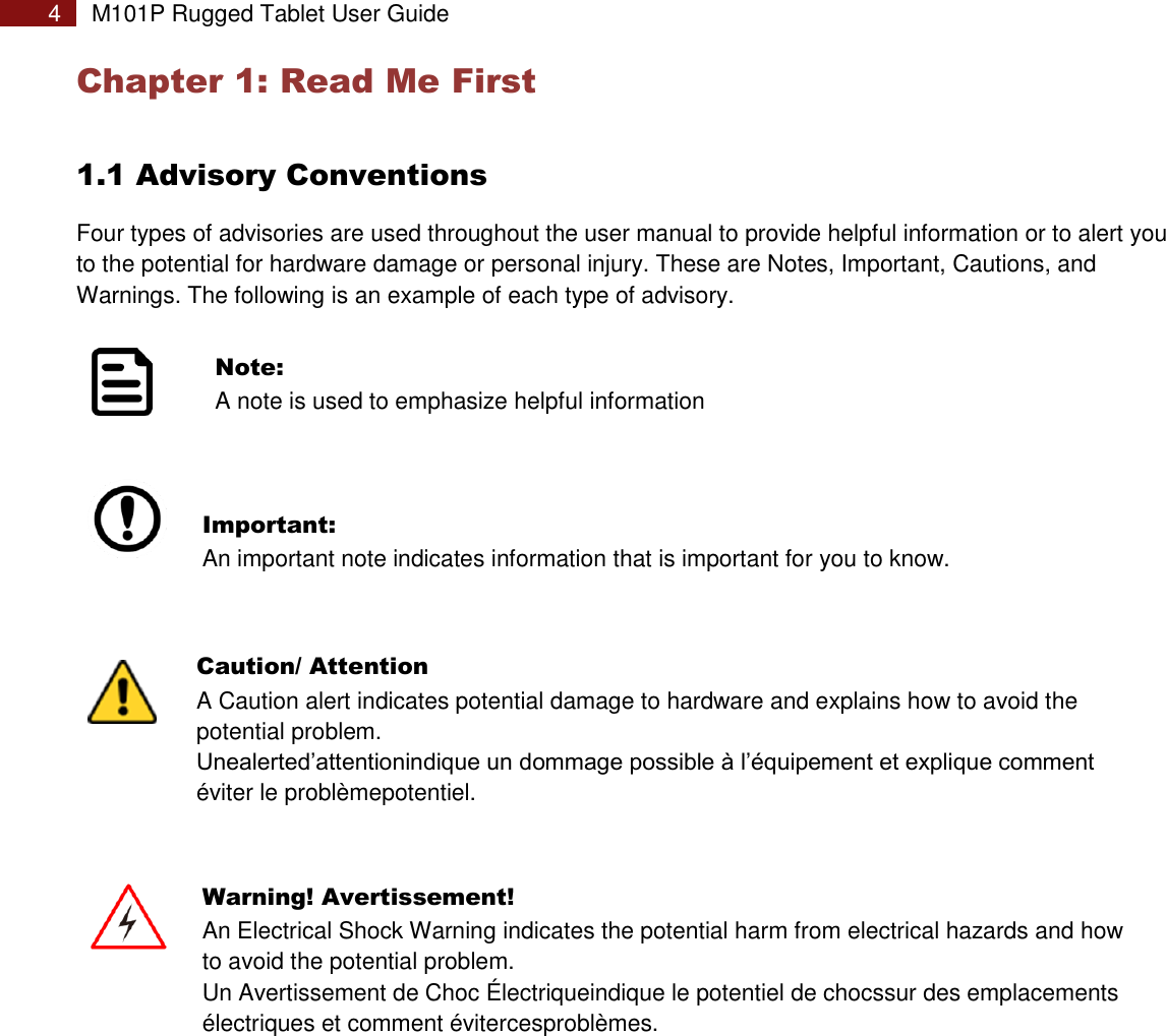 Page 4 of Winmate M101P Rugged Tablet PC User Manual Rugged Windows Tablet M101P