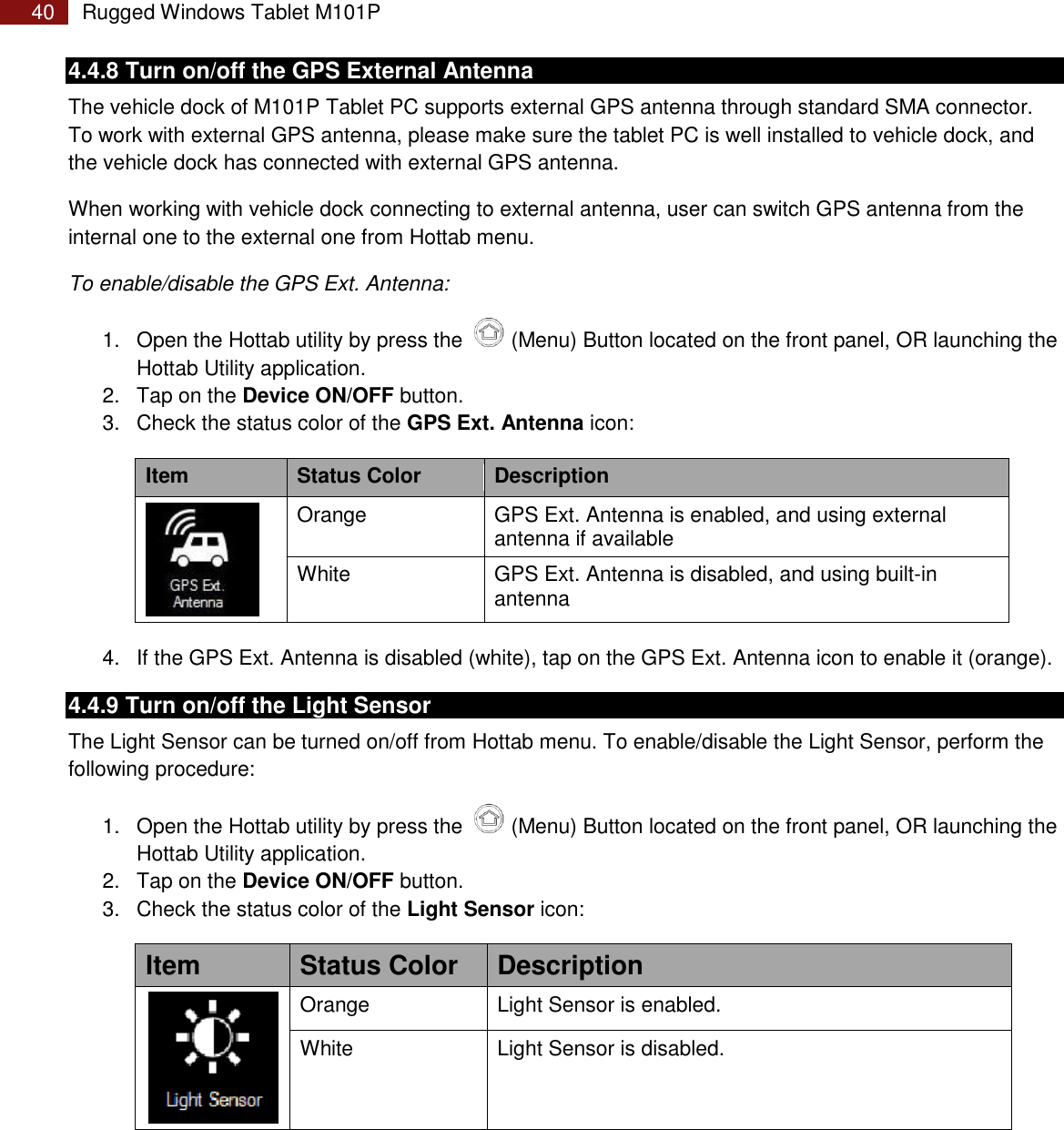 Page 40 of Winmate M101P Rugged Tablet PC User Manual Rugged Windows Tablet M101P