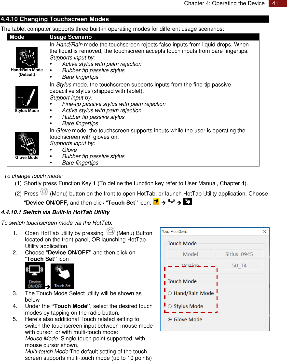 Page 41 of Winmate M101P Rugged Tablet PC User Manual Rugged Windows Tablet M101P