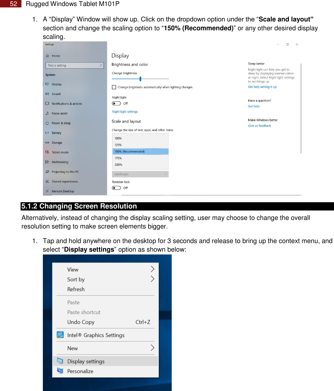 Page 52 of Winmate M101P Rugged Tablet PC User Manual Rugged Windows Tablet M101P