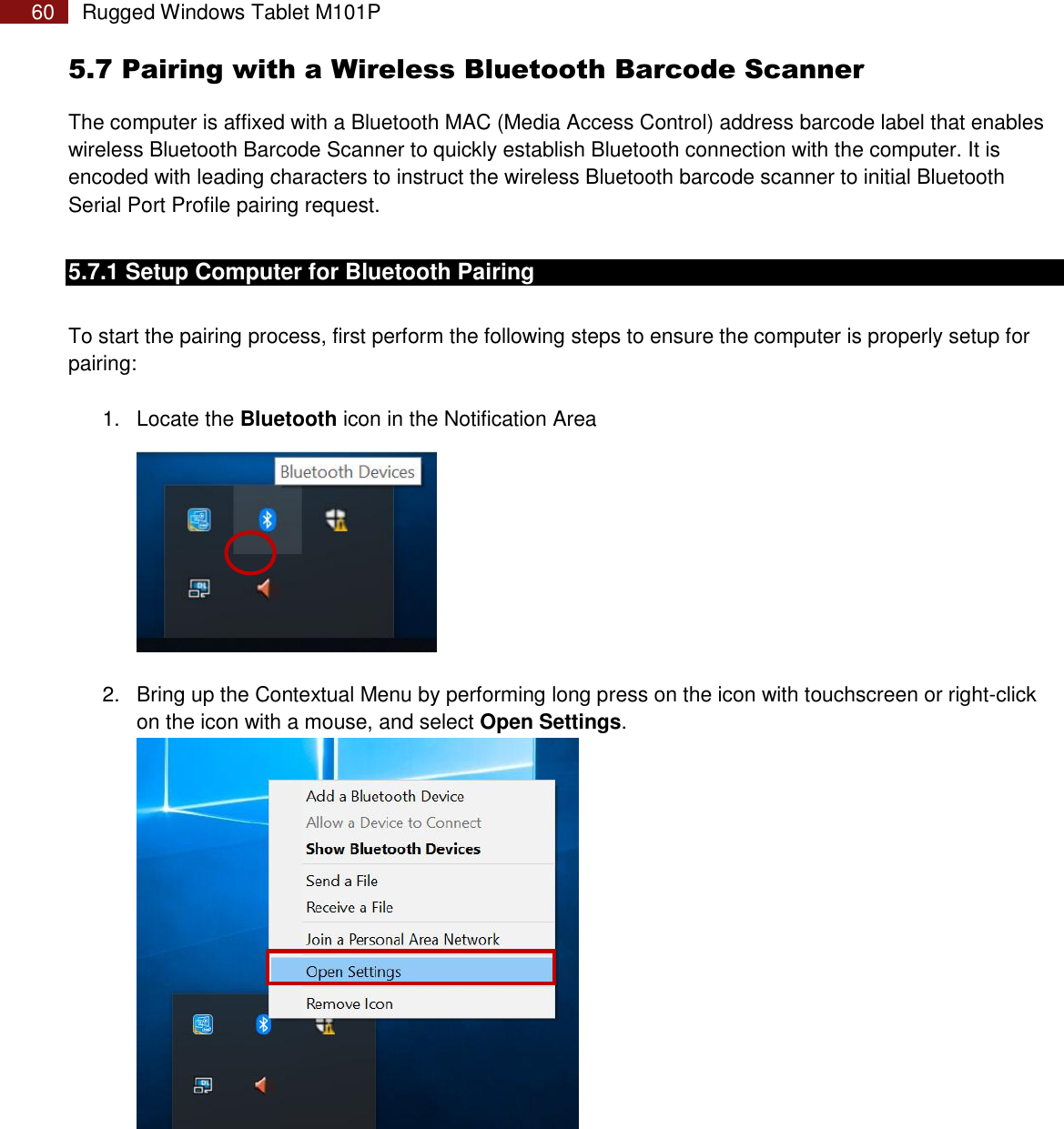 Page 60 of Winmate M101P Rugged Tablet PC User Manual Rugged Windows Tablet M101P