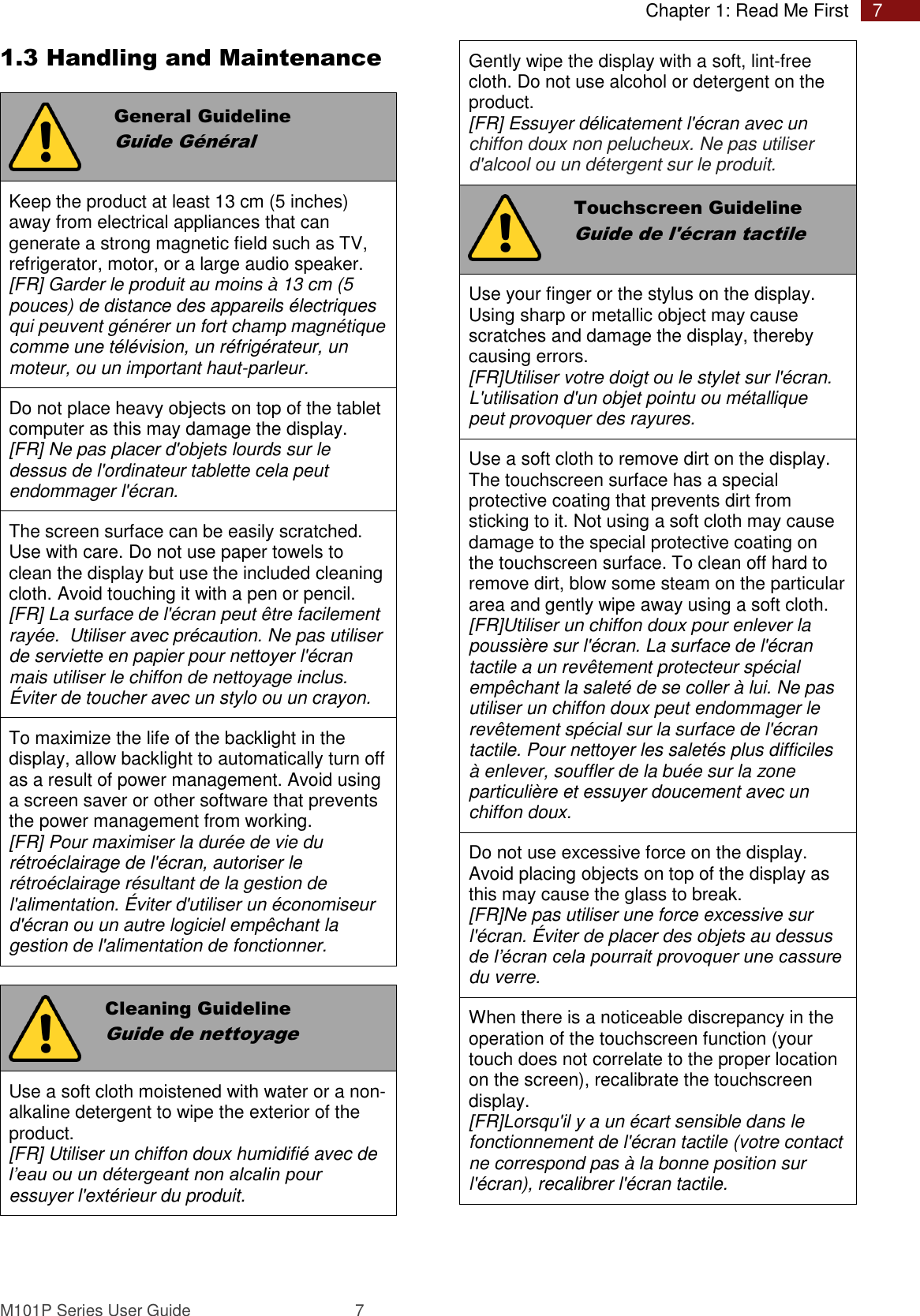 Page 7 of Winmate M101P Rugged Tablet PC User Manual Rugged Windows Tablet M101P