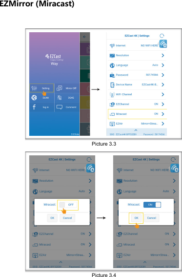                                                                                            EZMirror (Miracast) Picture 3.3    Picture 3.4 